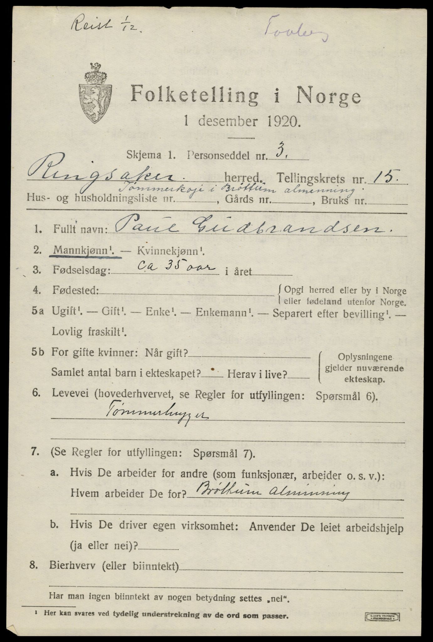 SAH, Folketelling 1920 for 0412 Ringsaker herred, 1920, s. 22976