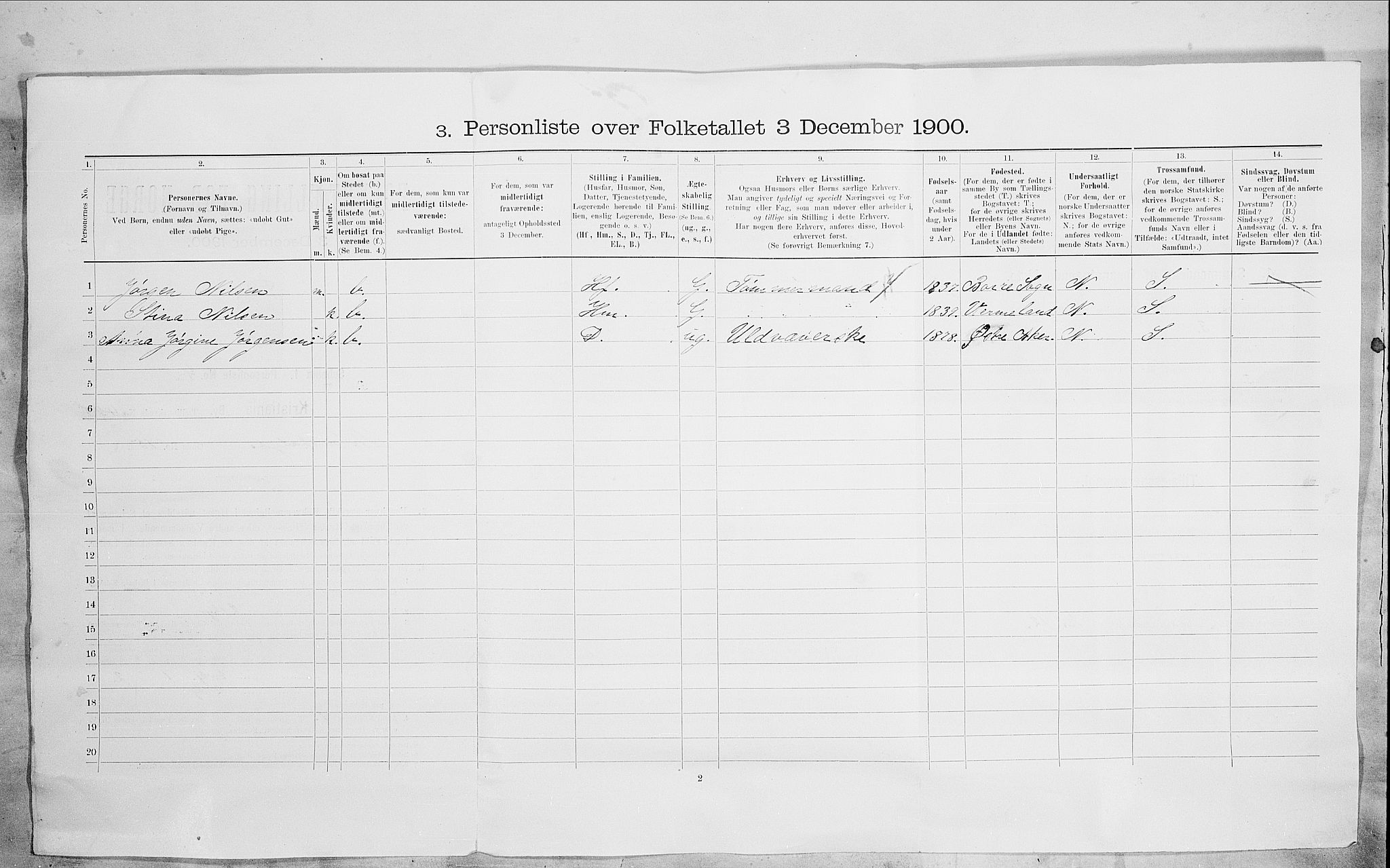 SAO, Folketelling 1900 for 0301 Kristiania kjøpstad, 1900, s. 93505