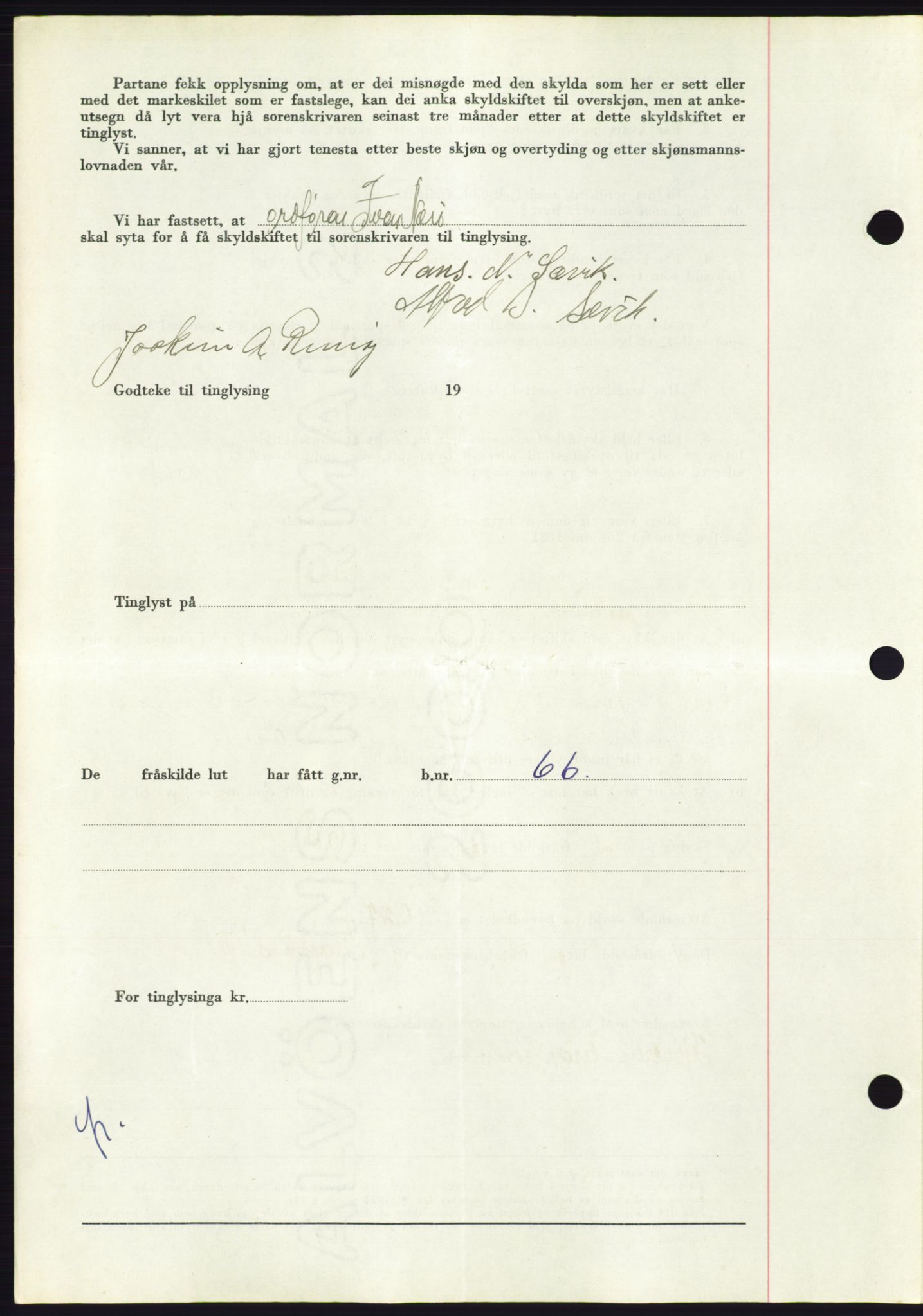 Søre Sunnmøre sorenskriveri, AV/SAT-A-4122/1/2/2C/L0104: Pantebok nr. 30A, 1956-1956, Dagboknr: 2110/1956