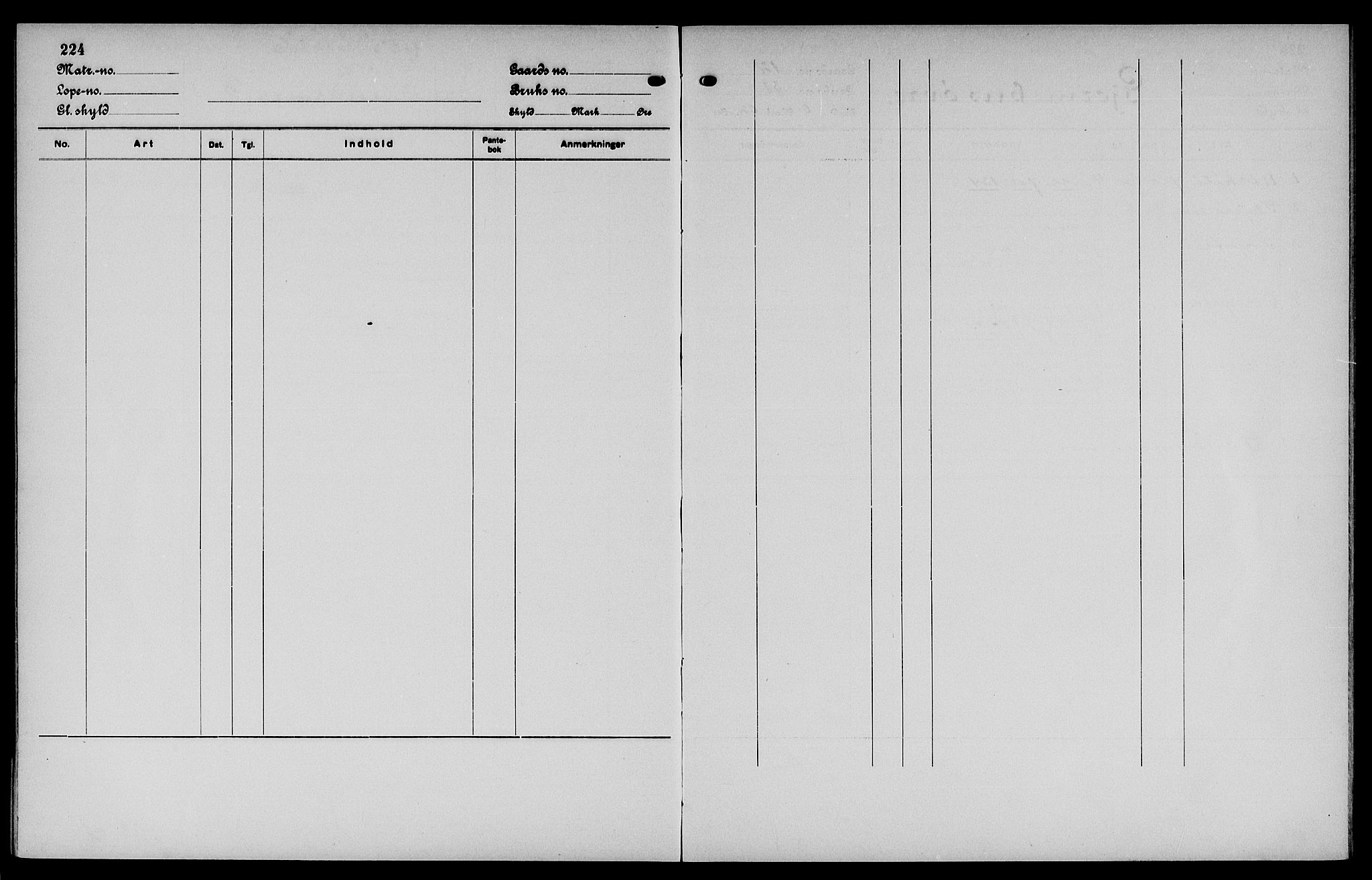 Vinger og Odal sorenskriveri, SAH/TING-022/H/Ha/Hac/Hacc/L0002: Panteregister nr. 3.2, 1923, s. 224