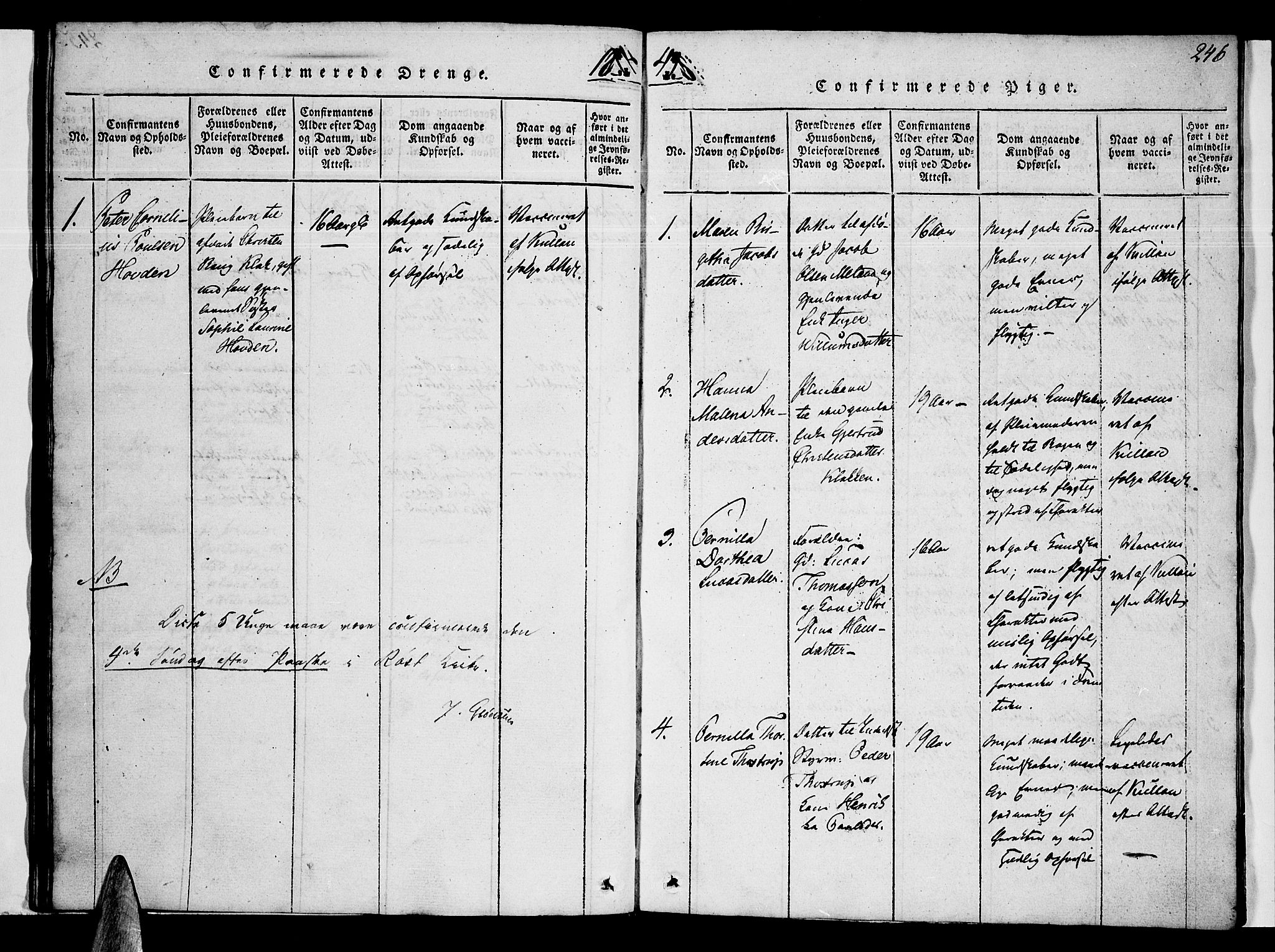Ministerialprotokoller, klokkerbøker og fødselsregistre - Nordland, SAT/A-1459/807/L0120: Ministerialbok nr. 807A03, 1821-1848, s. 246