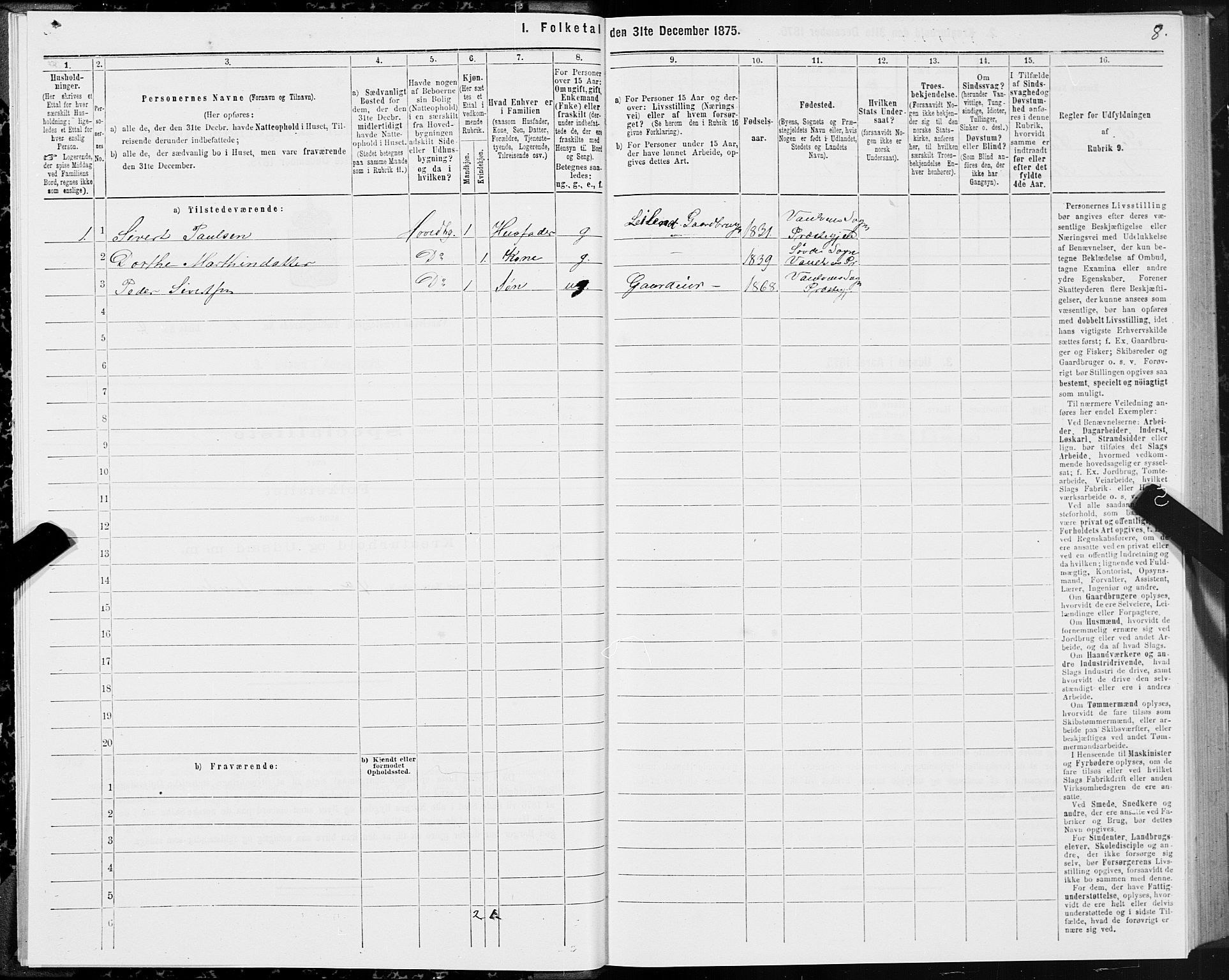 SAT, Folketelling 1875 for 1511P Vanylven prestegjeld, 1875, s. 1008