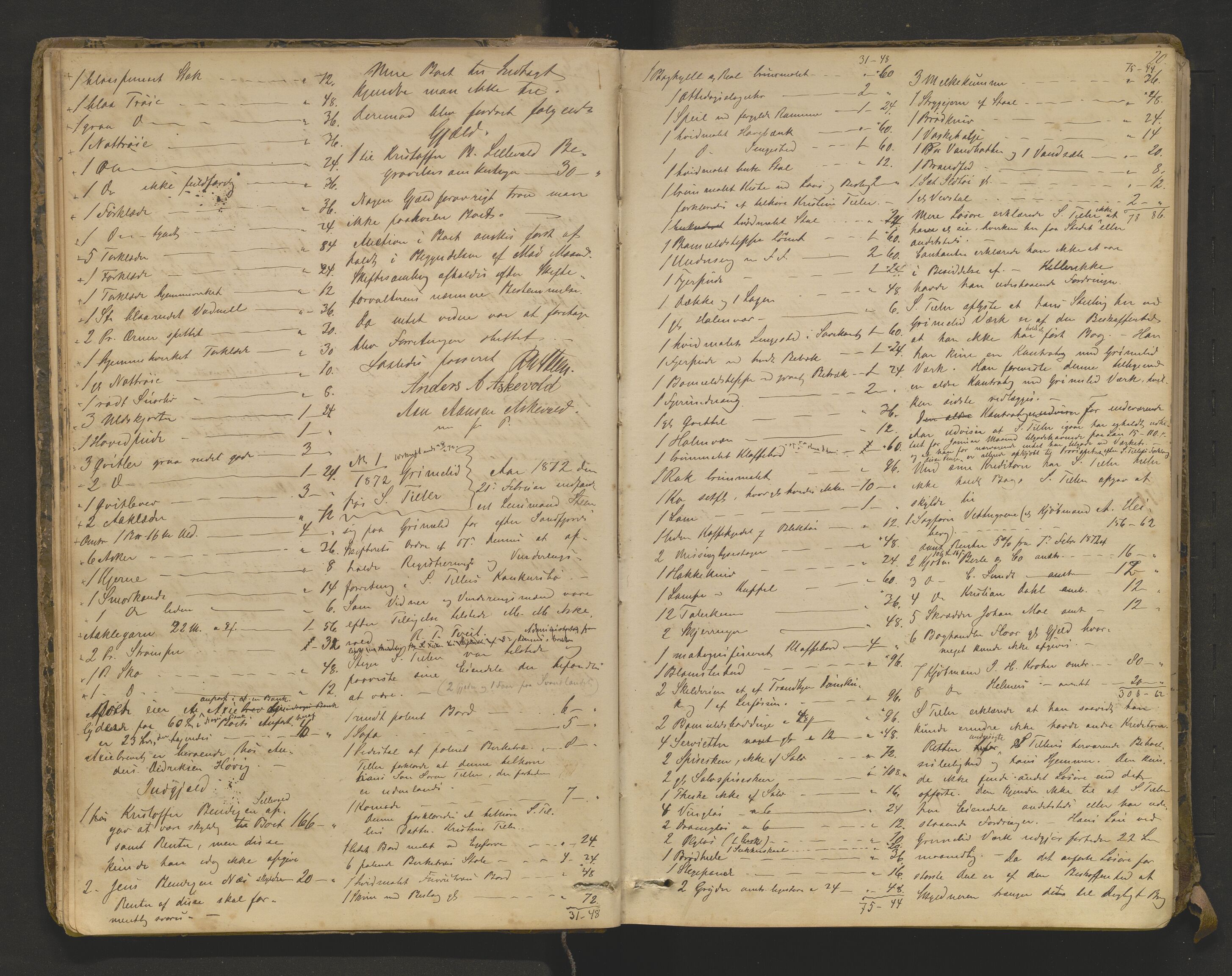 Lensmannen i Askvoll, AV/SAB-A-26301/0006/L0003: Registreringsprotokoll, 1869-1904, s. 19b-20a