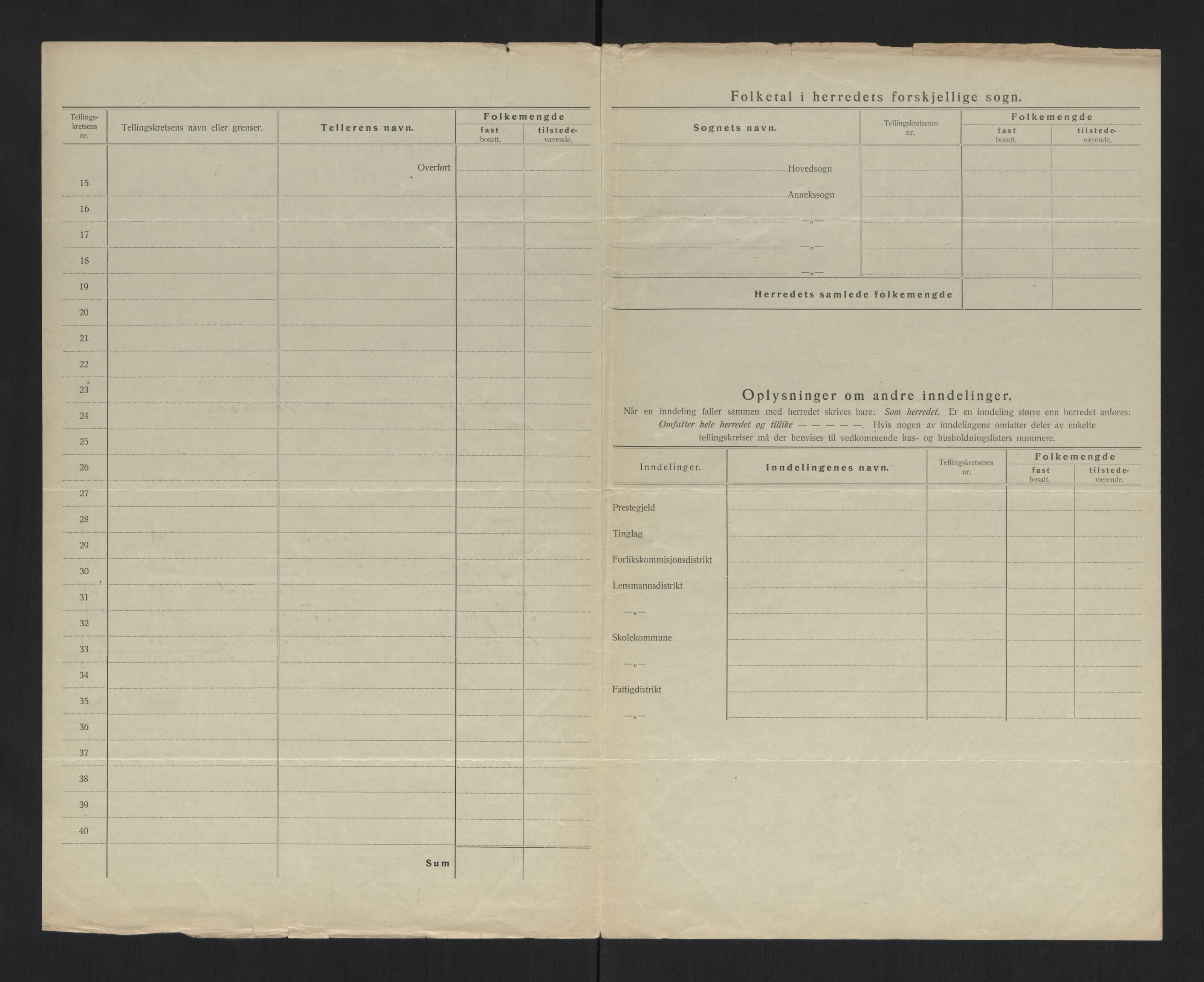 SAT, Folketelling 1920 for 1746 Klinga herred, 1920, s. 9