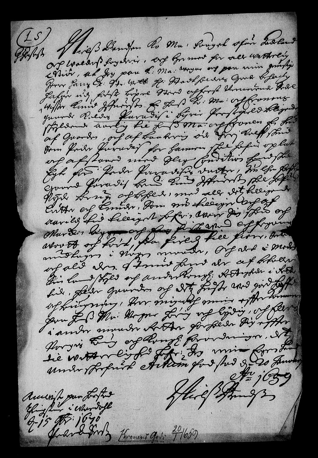 Stattholderembetet 1572-1771, RA/EA-2870/Af/L0001: Avskrifter av vedlegg til originale supplikker, nummerert i samsvar med supplikkbøkene, 1683-1687, s. 11