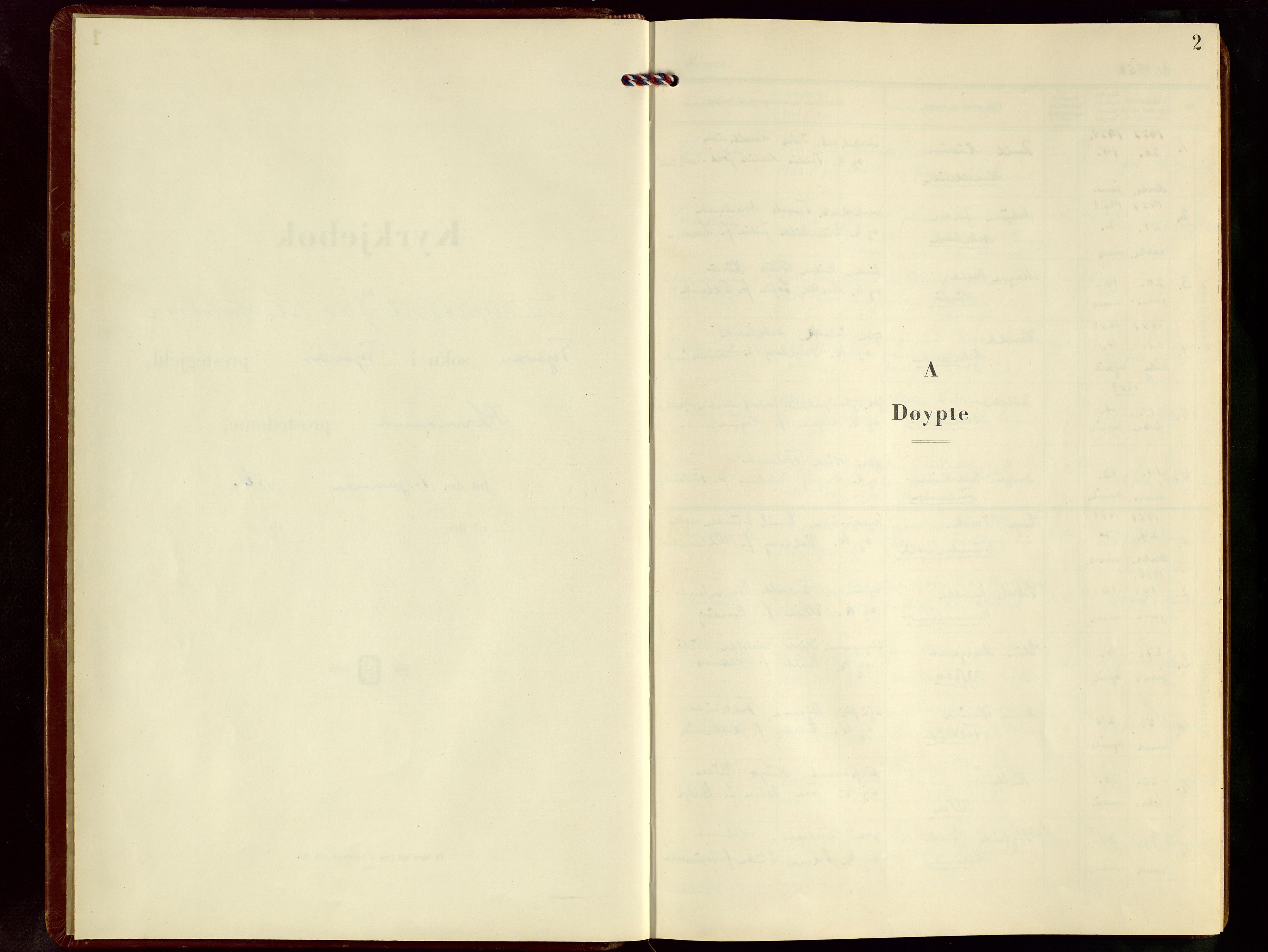 Tysvær sokneprestkontor, AV/SAST-A -101864/H/Ha/Hab/L0009: Klokkerbok nr. B 9, 1956-1974, s. 2