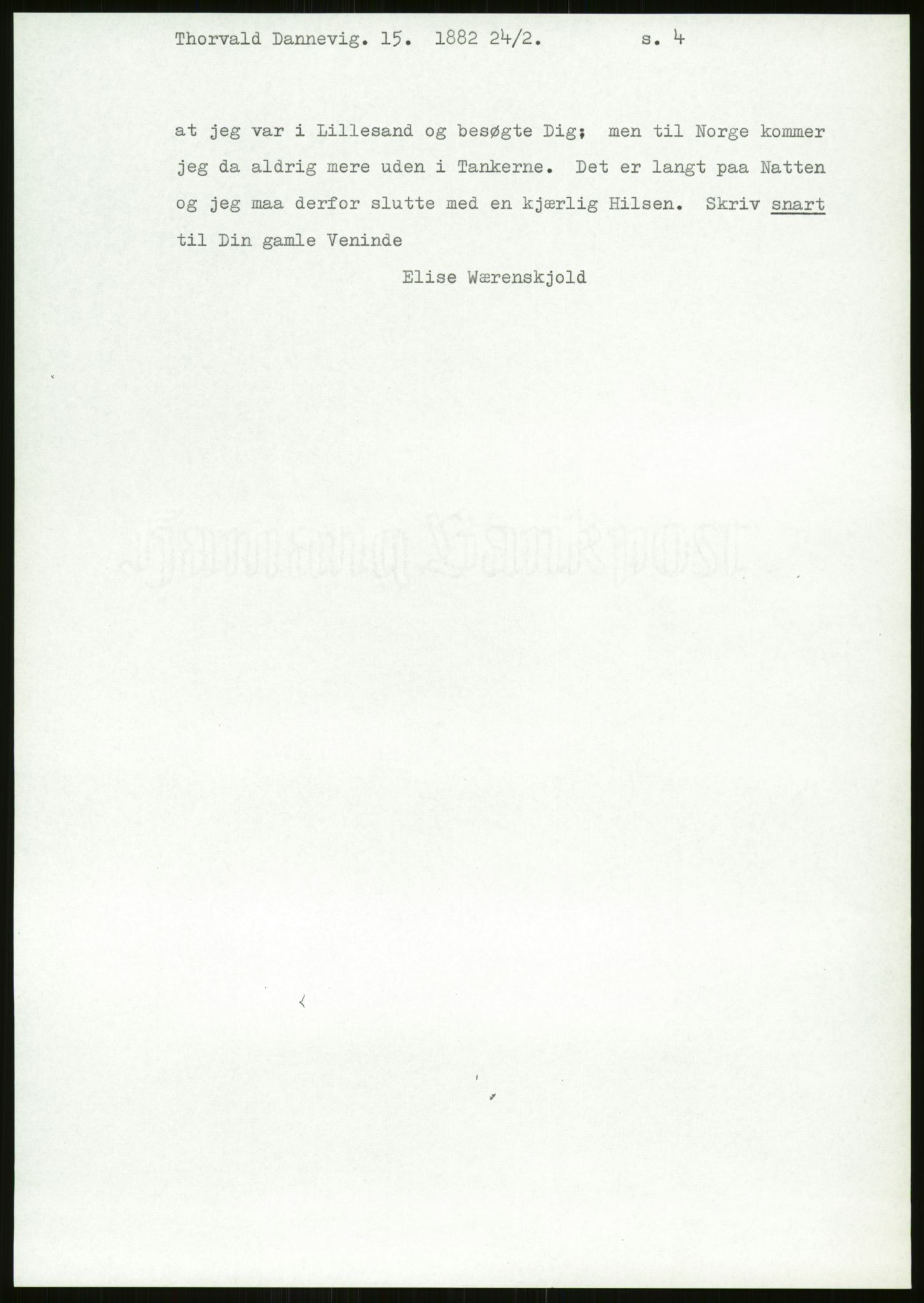 Samlinger til kildeutgivelse, Amerikabrevene, RA/EA-4057/F/L0027: Innlån fra Aust-Agder: Dannevig - Valsgård, 1838-1914, s. 243