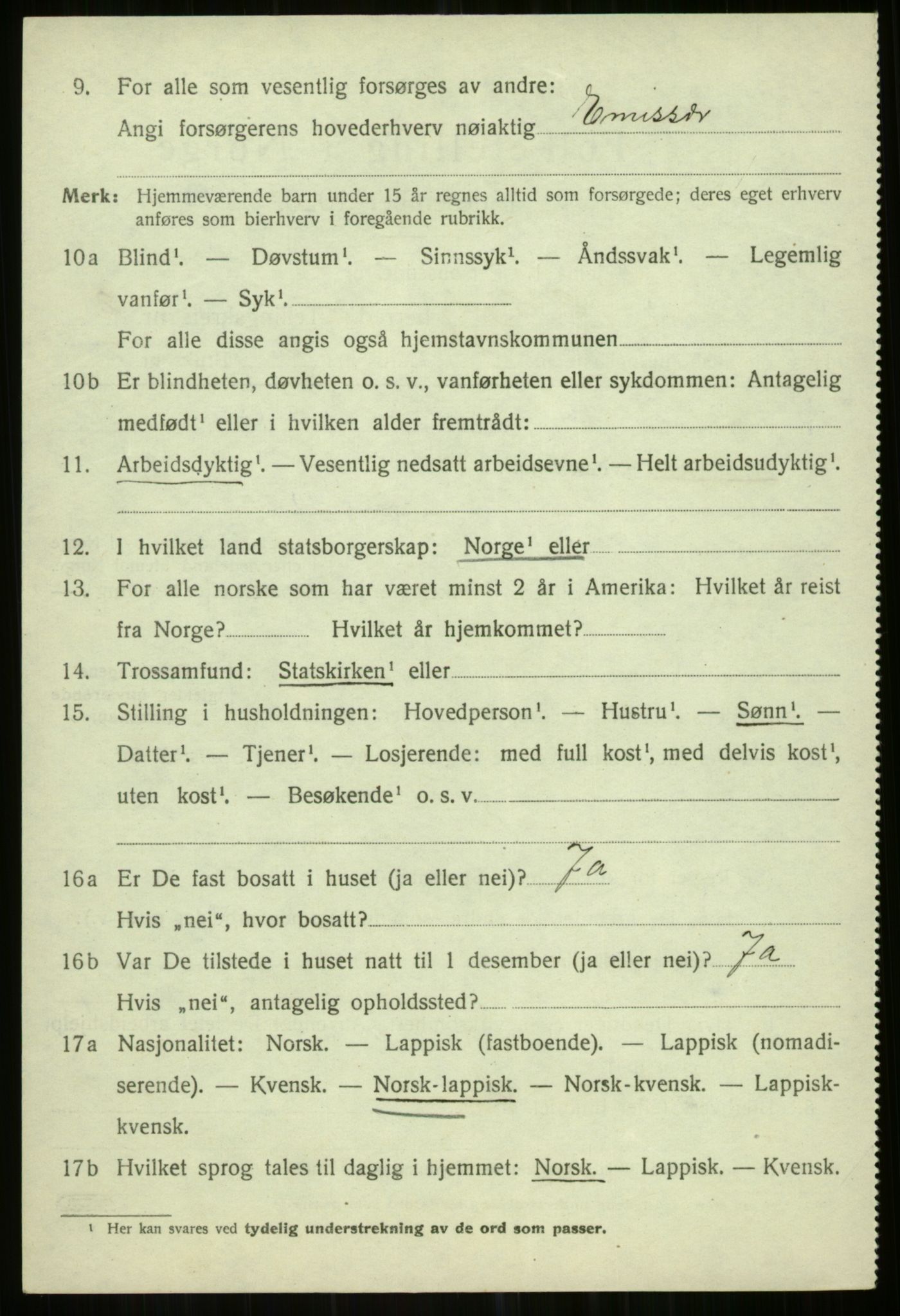 SATØ, Folketelling 1920 for 1935 Helgøy herred, 1920, s. 1154