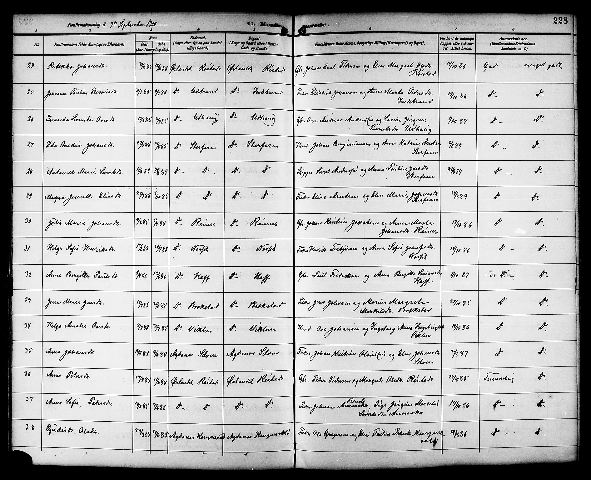 Ministerialprotokoller, klokkerbøker og fødselsregistre - Sør-Trøndelag, AV/SAT-A-1456/659/L0746: Klokkerbok nr. 659C03, 1893-1912, s. 228