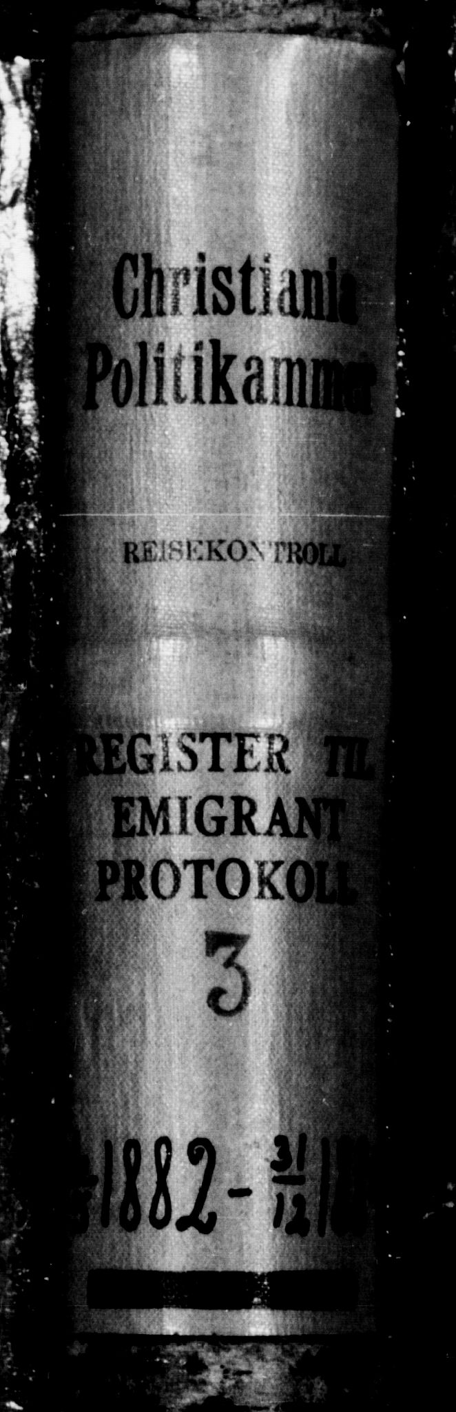 Oslo politidistrikt, SAO/A-10085/E/Ee/Eefa/L0003: Register til emigrantprotokollene, 1882-1884