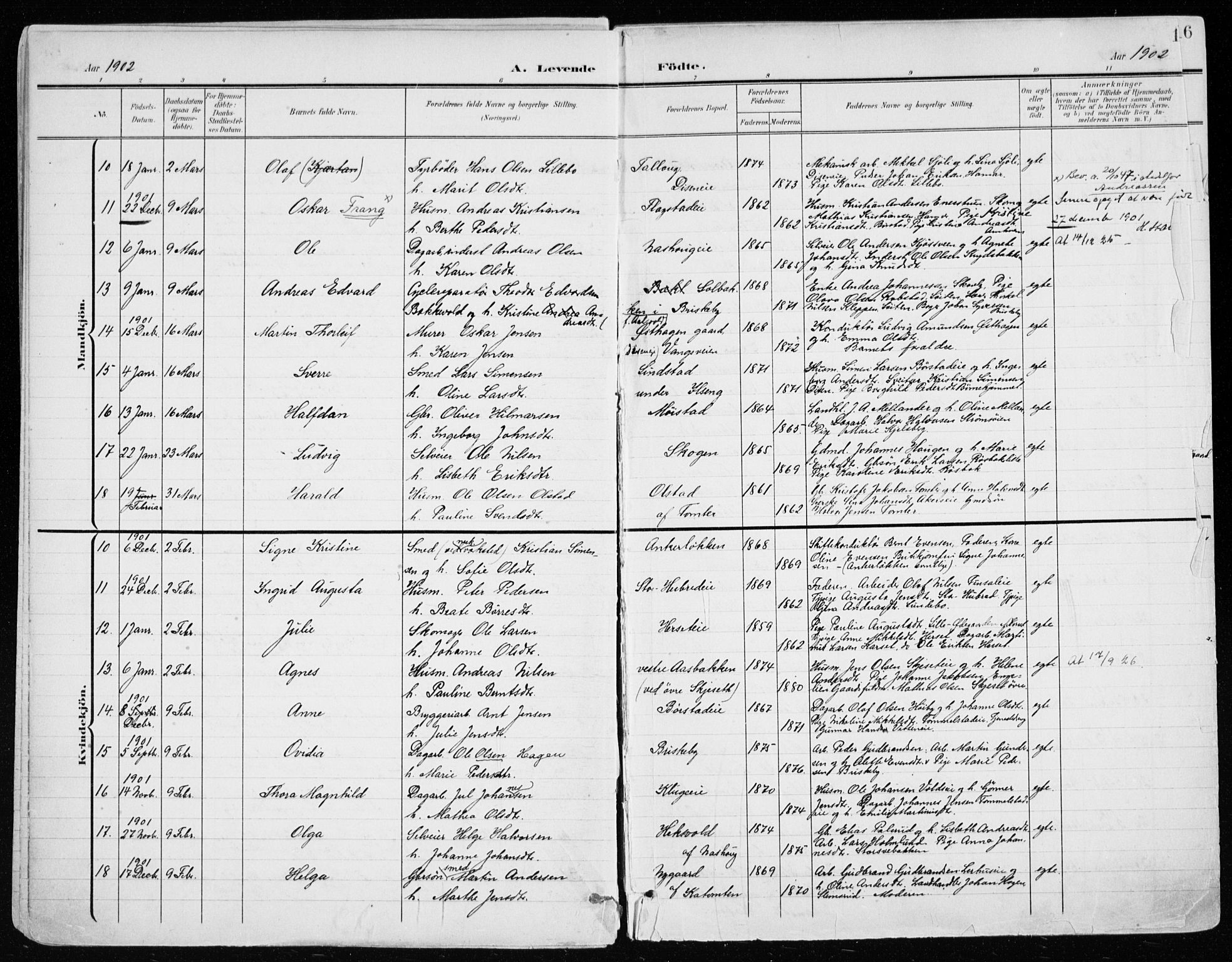 Vang prestekontor, Hedmark, AV/SAH-PREST-008/H/Ha/Haa/L0021: Ministerialbok nr. 21, 1902-1917, s. 15