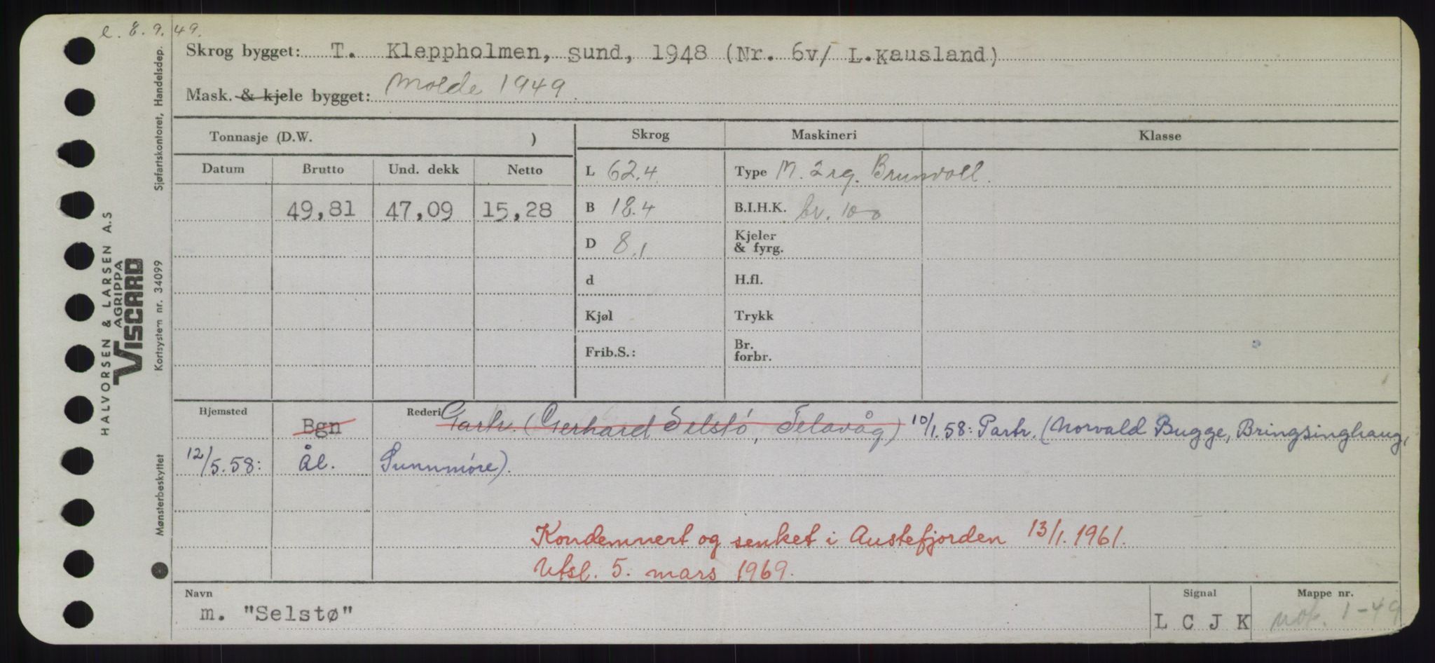 Sjøfartsdirektoratet med forløpere, Skipsmålingen, RA/S-1627/H/Hd/L0032: Fartøy, San-Seve, s. 461