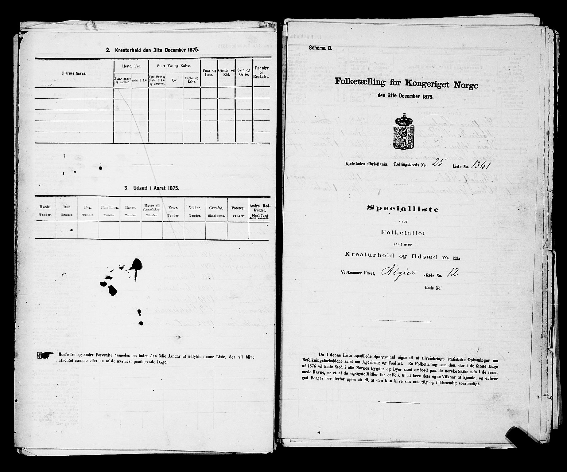 RA, Folketelling 1875 for 0301 Kristiania kjøpstad, 1875, s. 4002