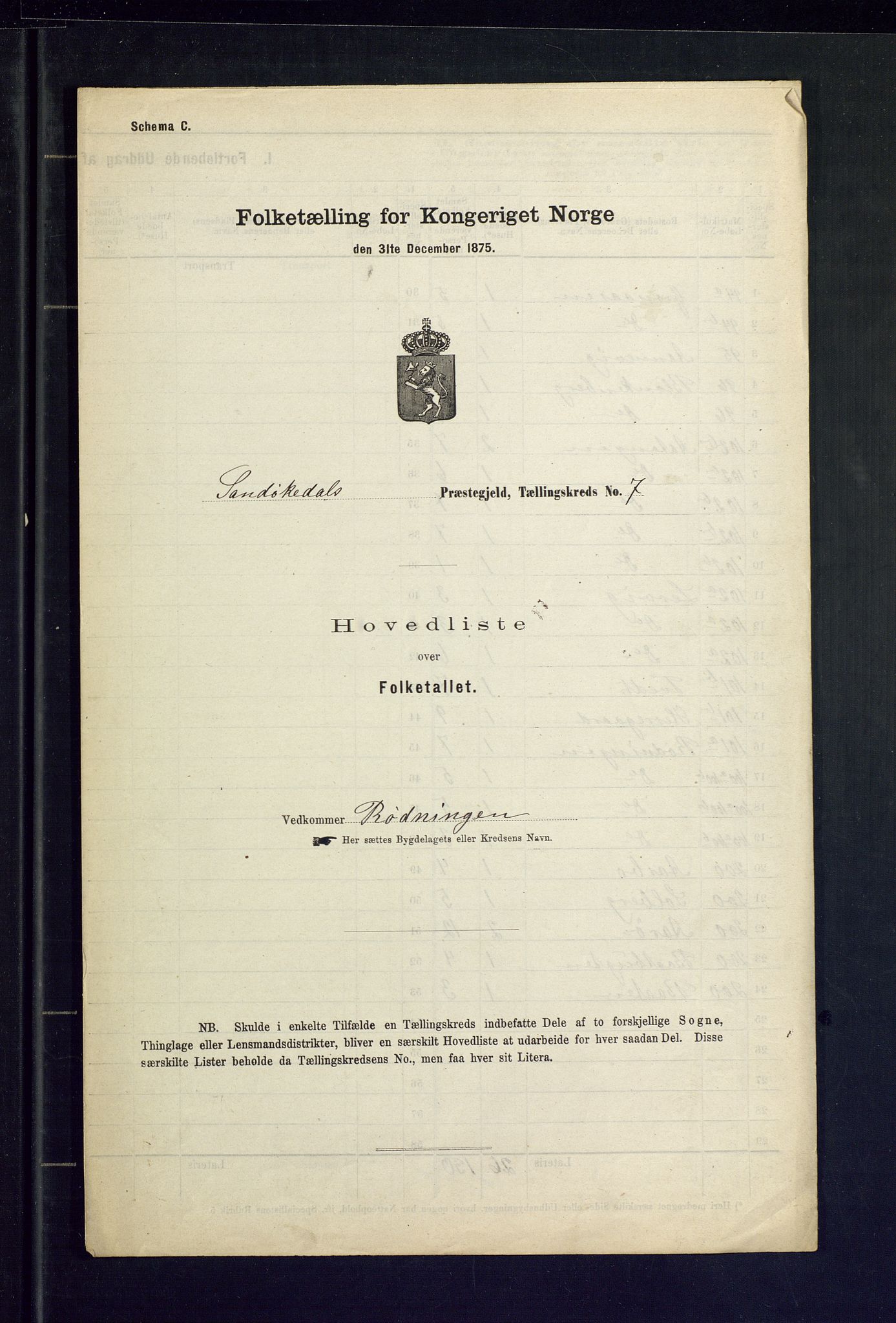 SAKO, Folketelling 1875 for 0816P Sannidal prestegjeld, 1875, s. 25