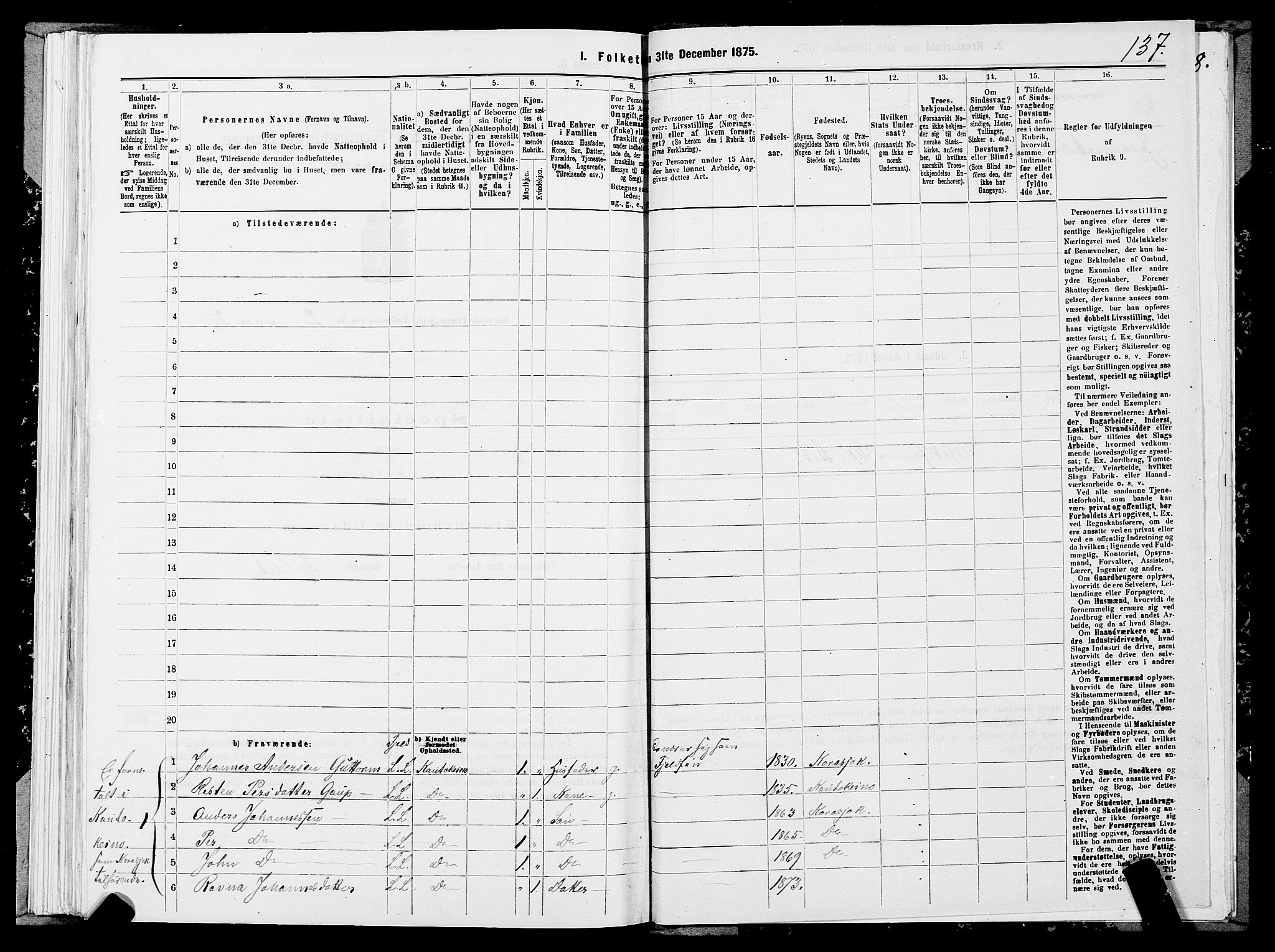 SATØ, Folketelling 1875 for 2021P Karasjok prestegjeld, 1875, s. 1137