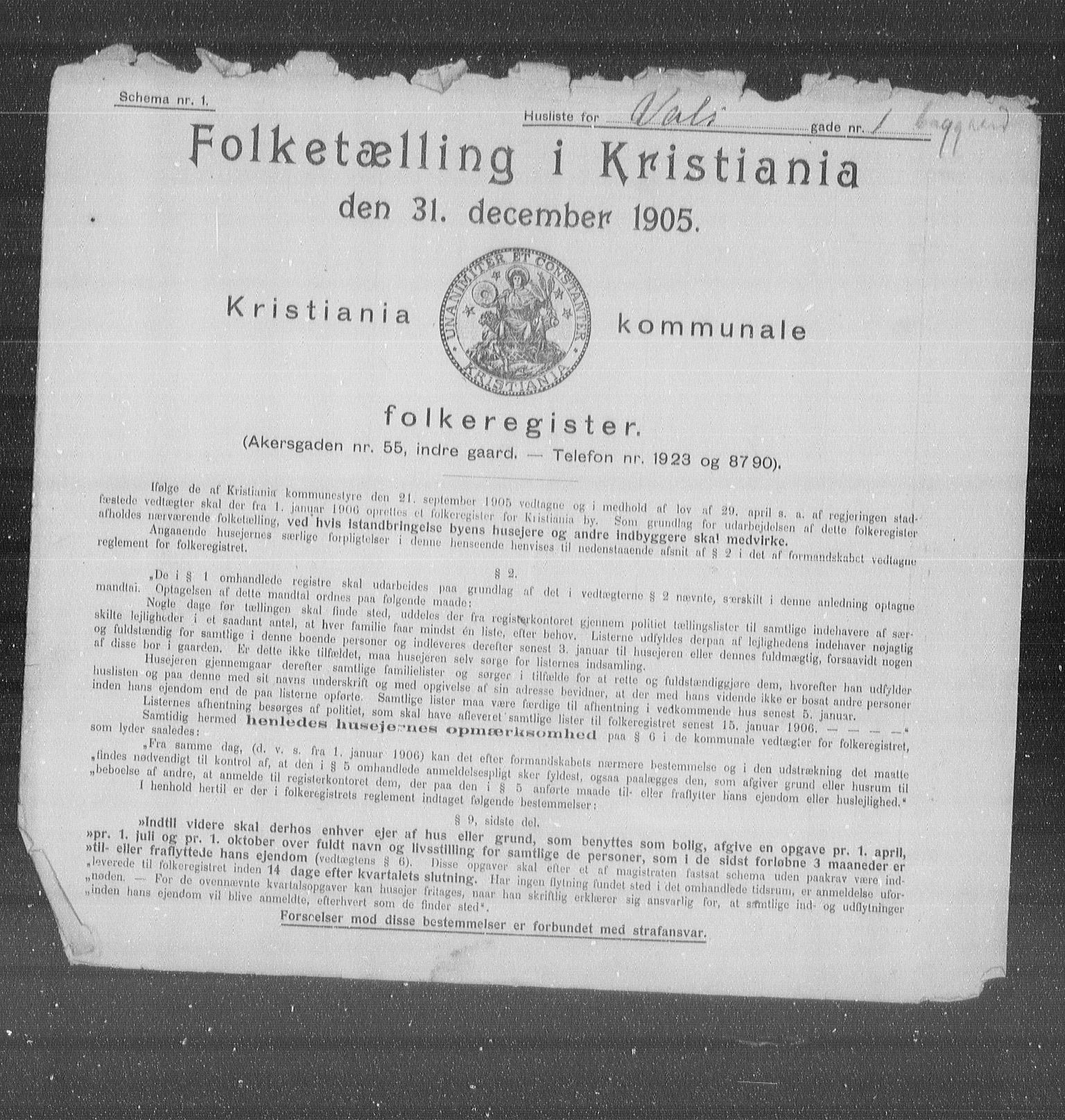 OBA, Kommunal folketelling 31.12.1905 for Kristiania kjøpstad, 1905, s. 66238