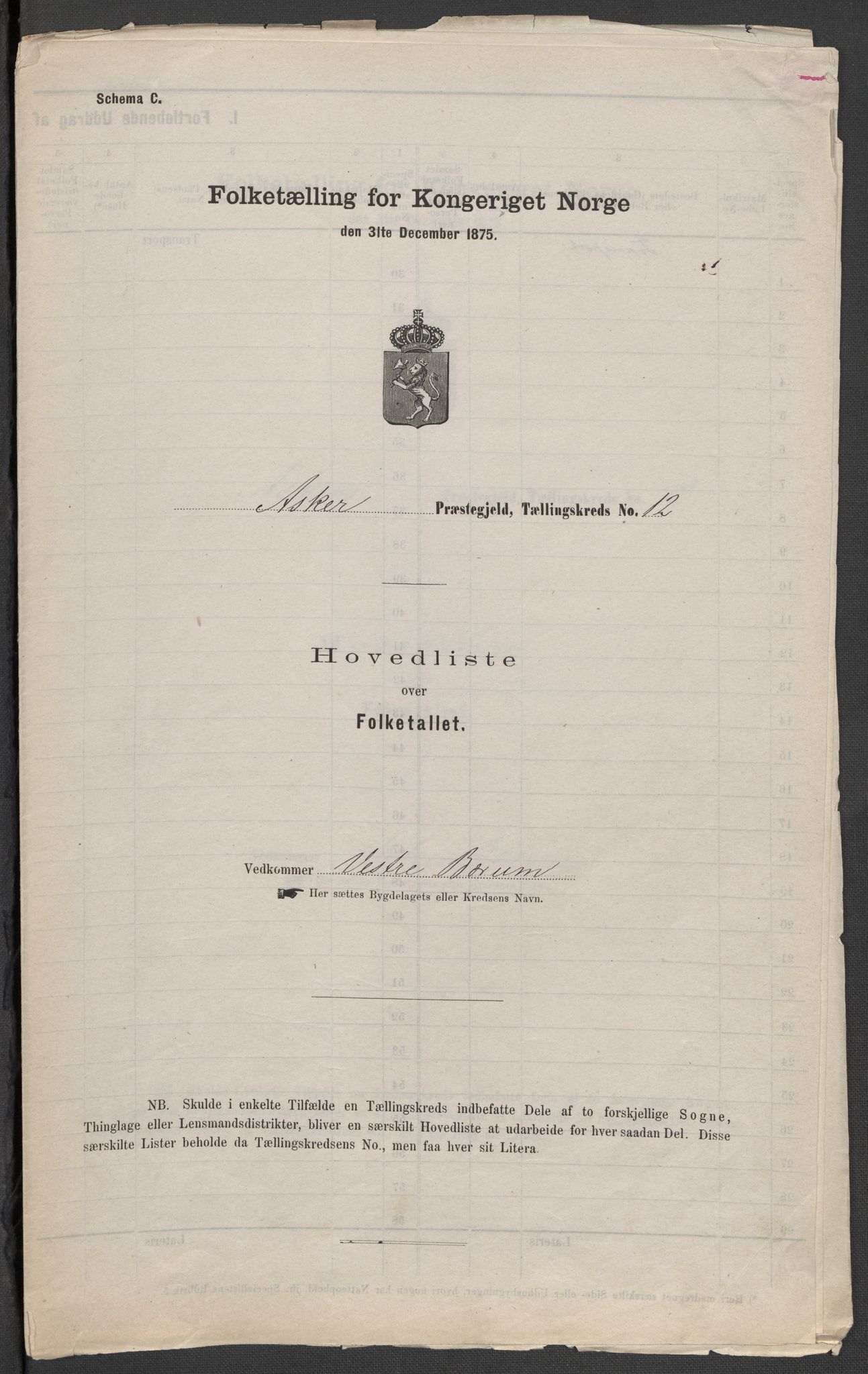 RA, Folketelling 1875 for 0220P Asker prestegjeld, 1875, s. 51