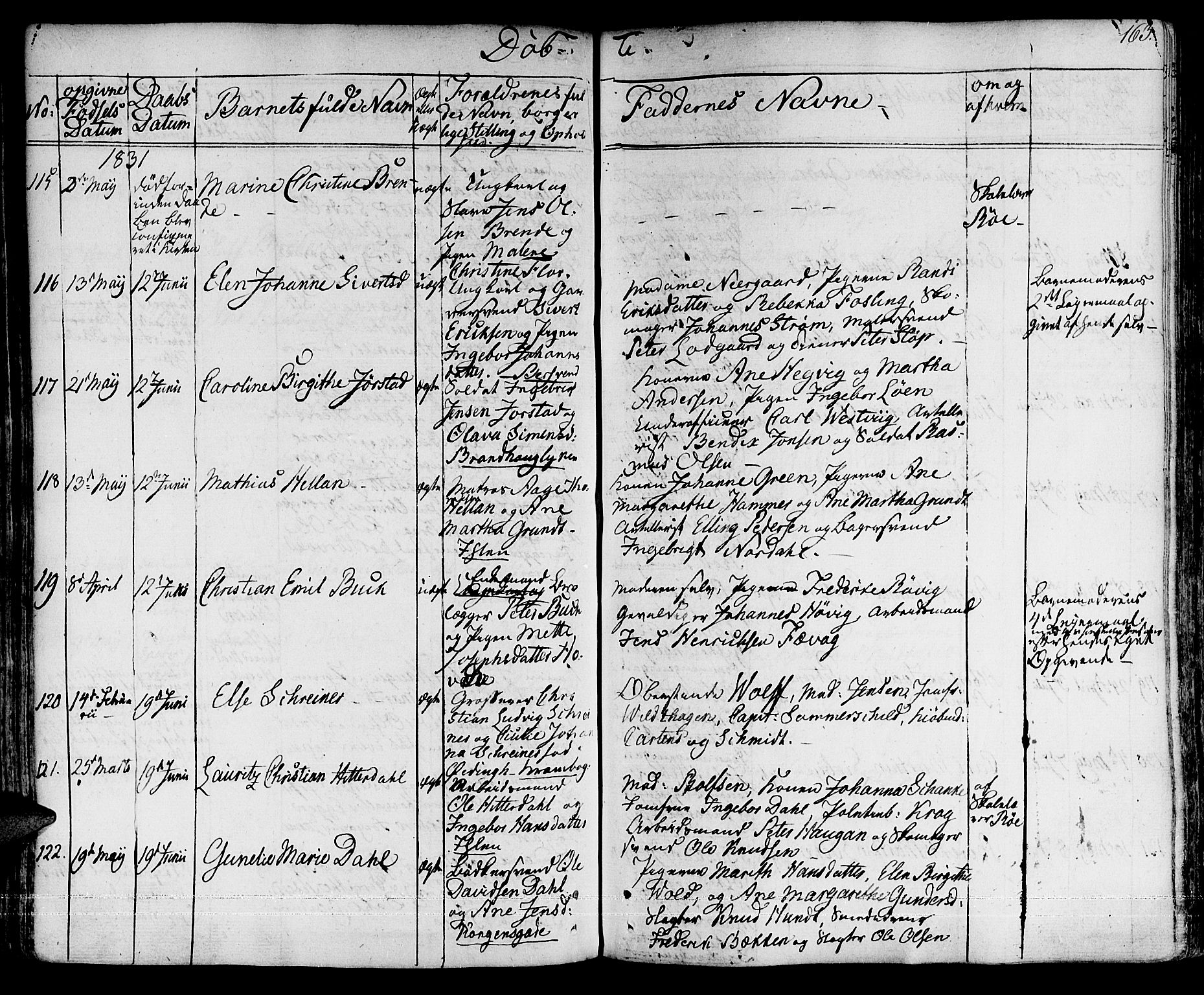 Ministerialprotokoller, klokkerbøker og fødselsregistre - Sør-Trøndelag, SAT/A-1456/601/L0045: Ministerialbok nr. 601A13, 1821-1831, s. 163