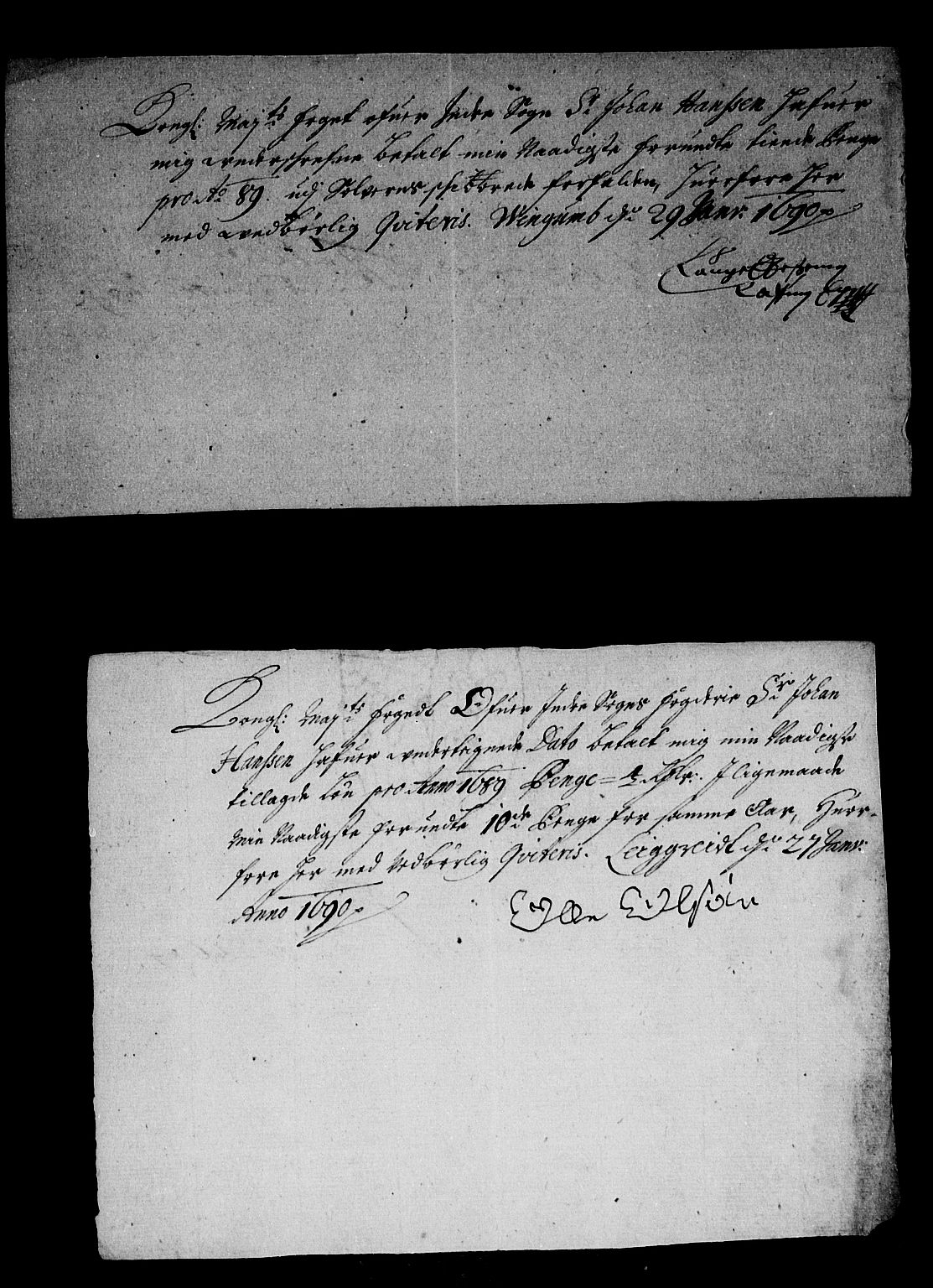 Rentekammeret inntil 1814, Reviderte regnskaper, Stiftamtstueregnskaper, Bergen stiftamt, AV/RA-EA-6043/R/Rc/L0091: Bergen stiftamt, 1689
