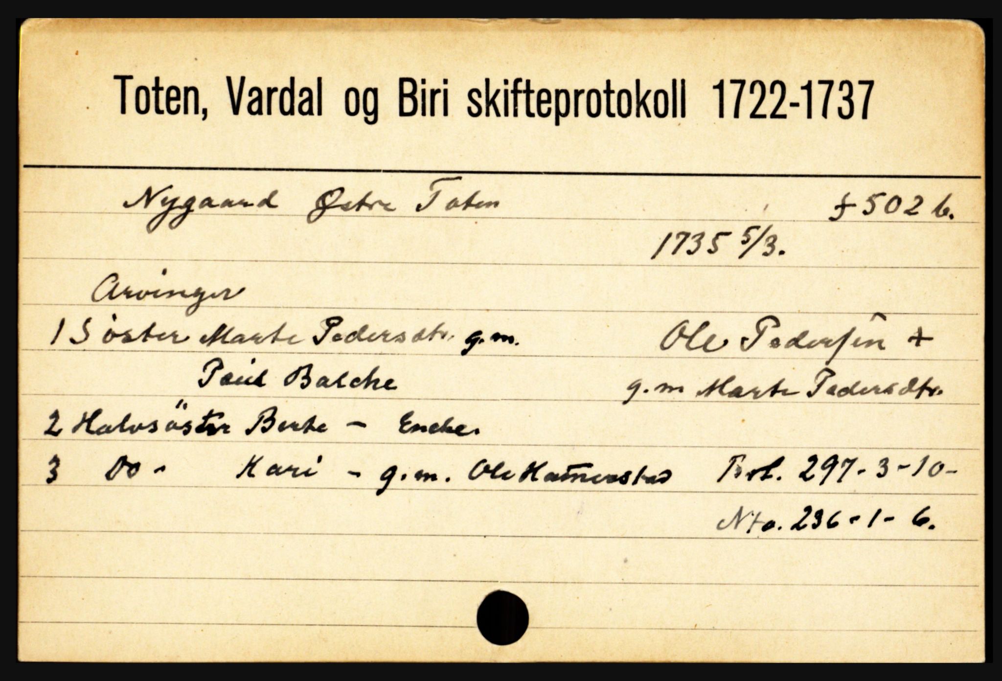 Toten tingrett, SAH/TING-006/J, 1657-1903, s. 14581