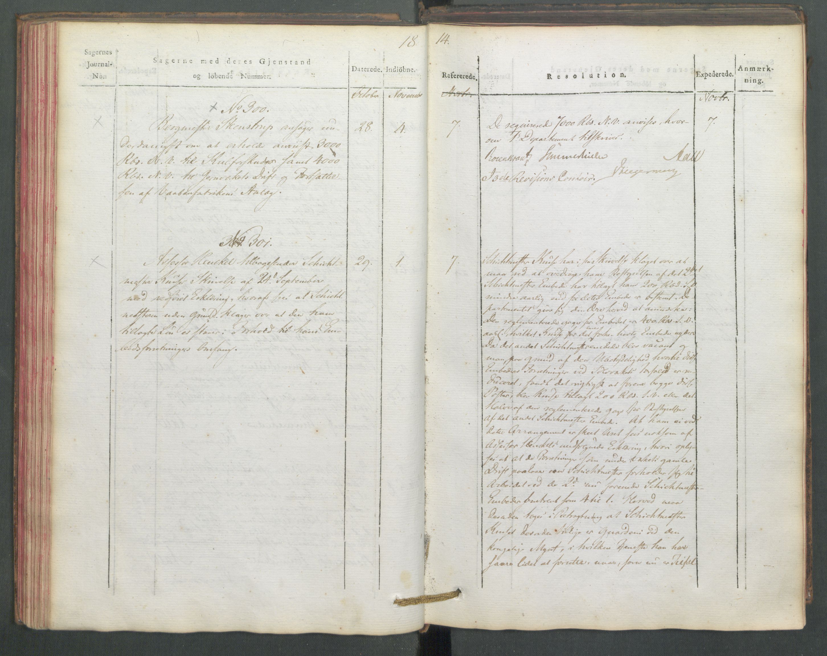 Departementene i 1814, AV/RA-S-3899/Fe/L0054: Journal, 1814