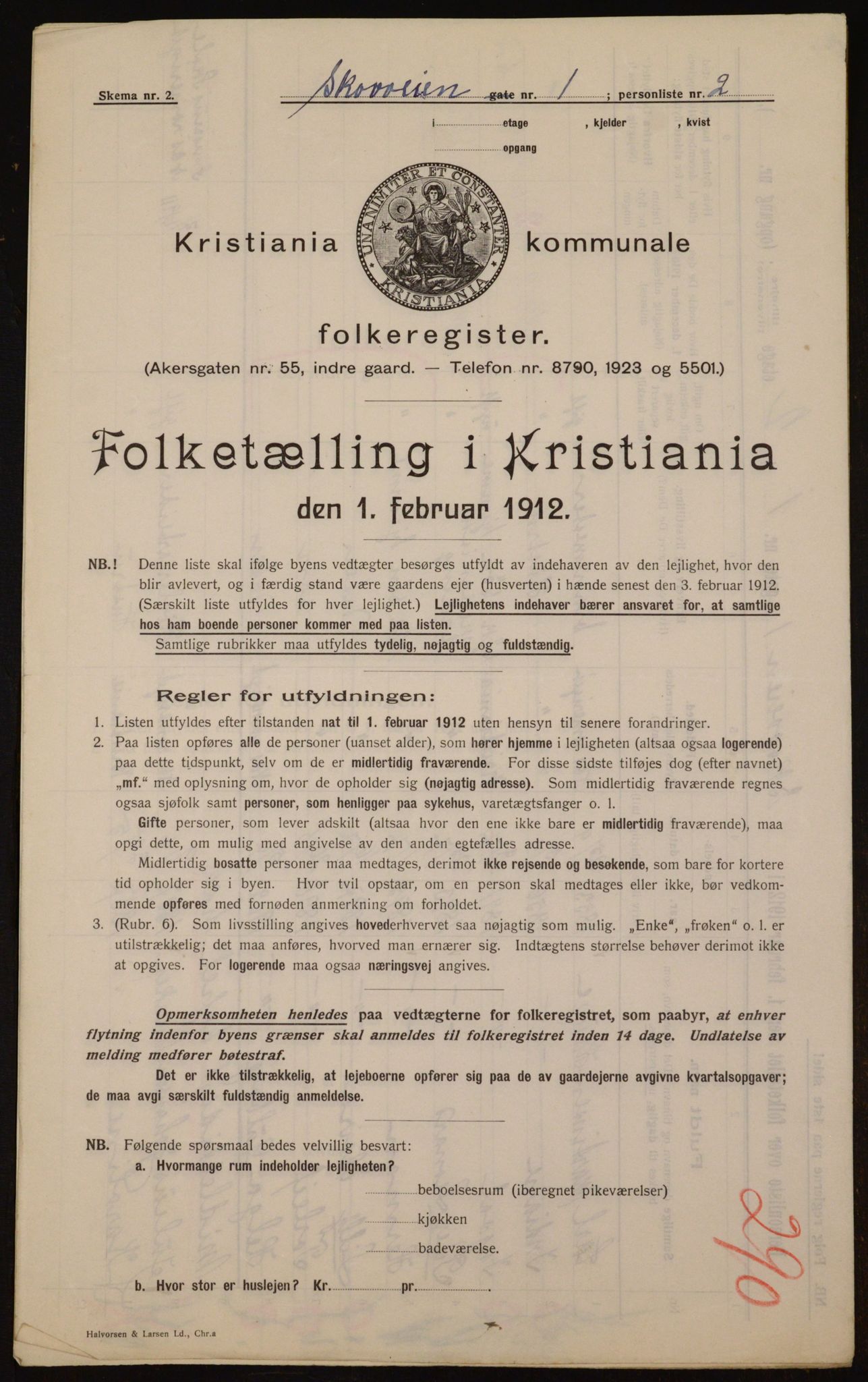 OBA, Kommunal folketelling 1.2.1912 for Kristiania, 1912, s. 96669