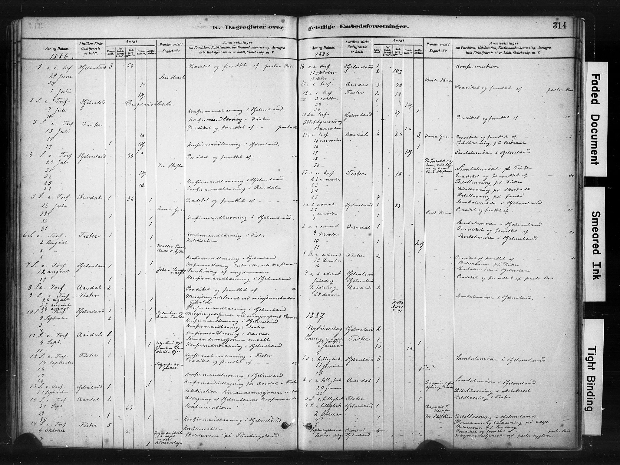 Hjelmeland sokneprestkontor, SAST/A-101843/01/IV/L0014: Ministerialbok nr. A 14, 1879-1900, s. 314