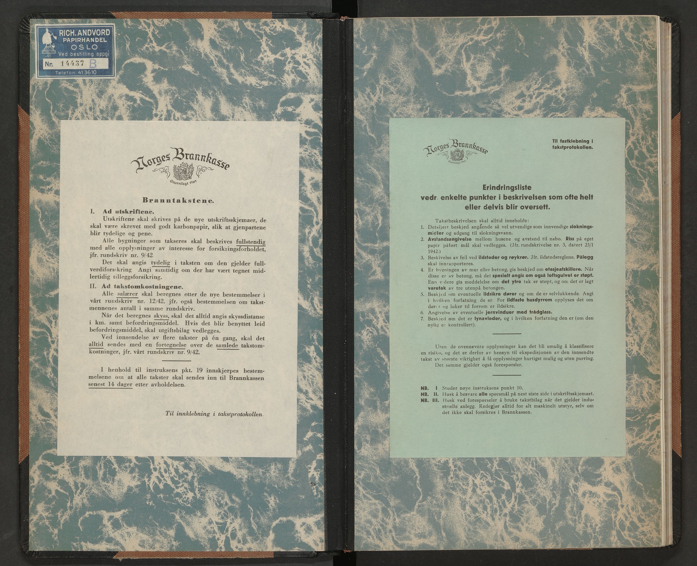 Sande lensmannskontor, SAKO/A-546/Y/Yc/Yca/L0012: Branntakstprotokoll, 1953-1958