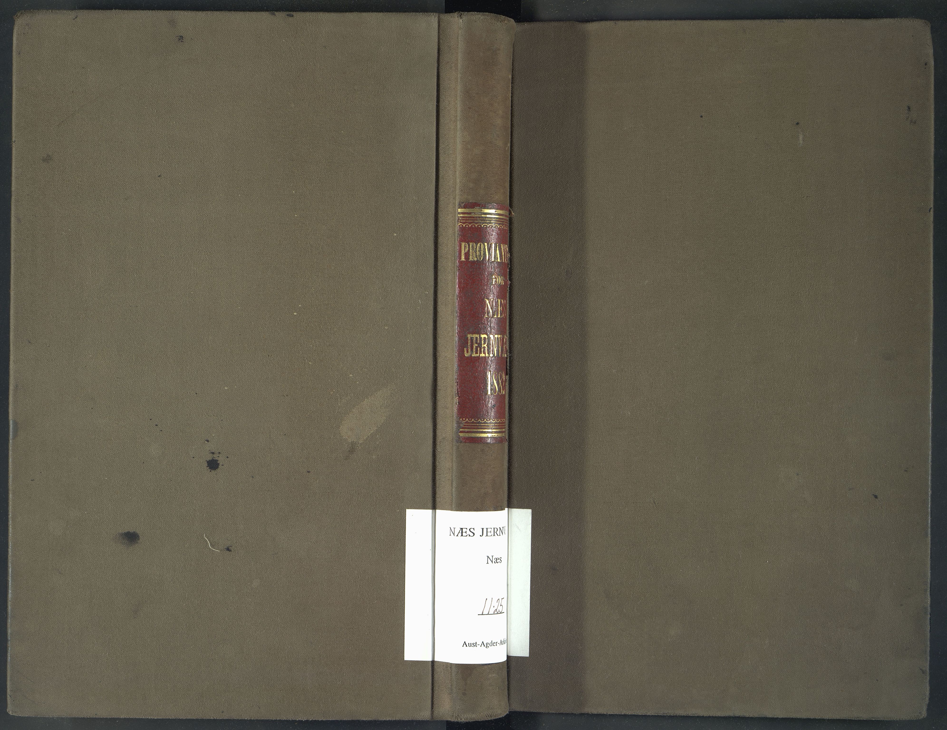 Næs Jernverk, NESJ/NJM-004/11/L0025: Proviant-bok, 1882