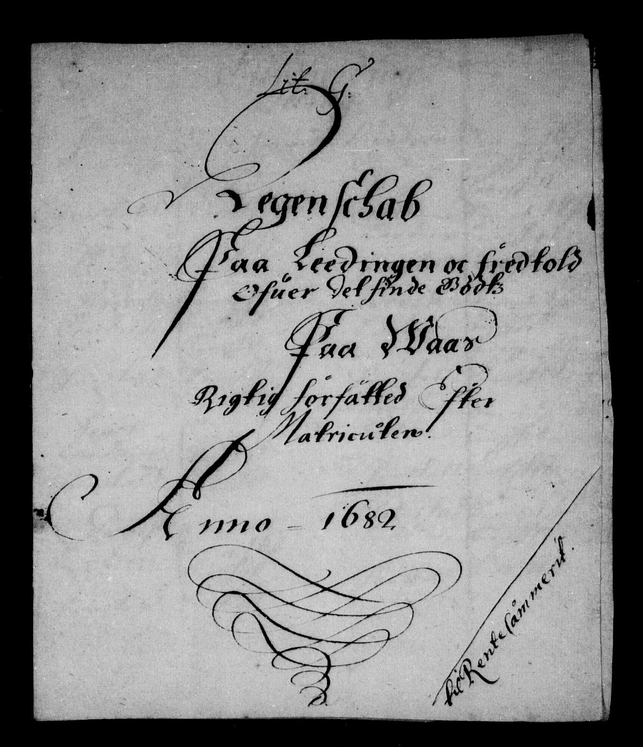 Rentekammeret inntil 1814, Reviderte regnskaper, Stiftamtstueregnskaper, Bergen stiftamt, AV/RA-EA-6043/R/Rc/L0062: Bergen stiftamt, 1682