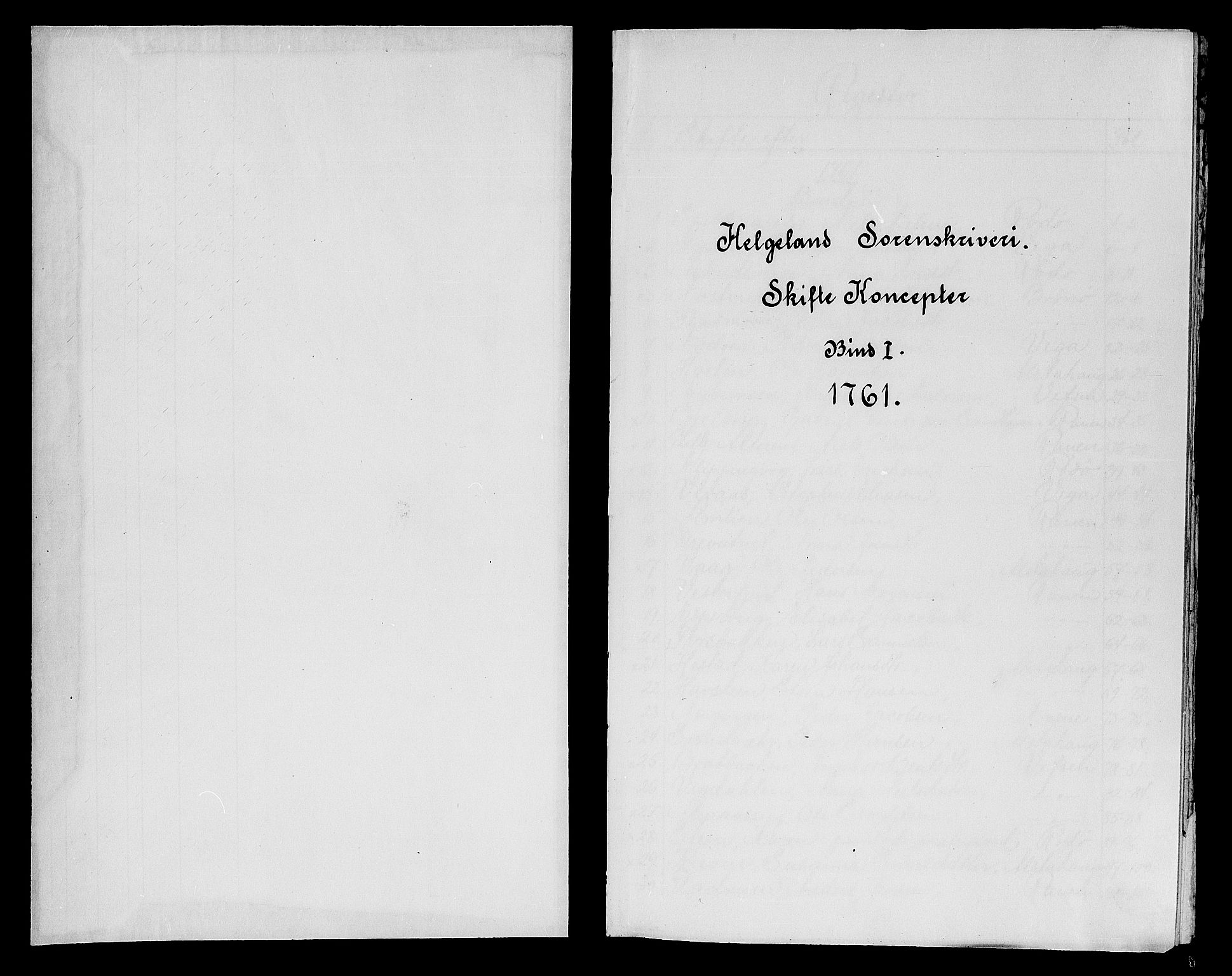 Helgeland sorenskriveri, SAT/A-0004/3/3A/L0048: Konseptprotokoll 33, 1761