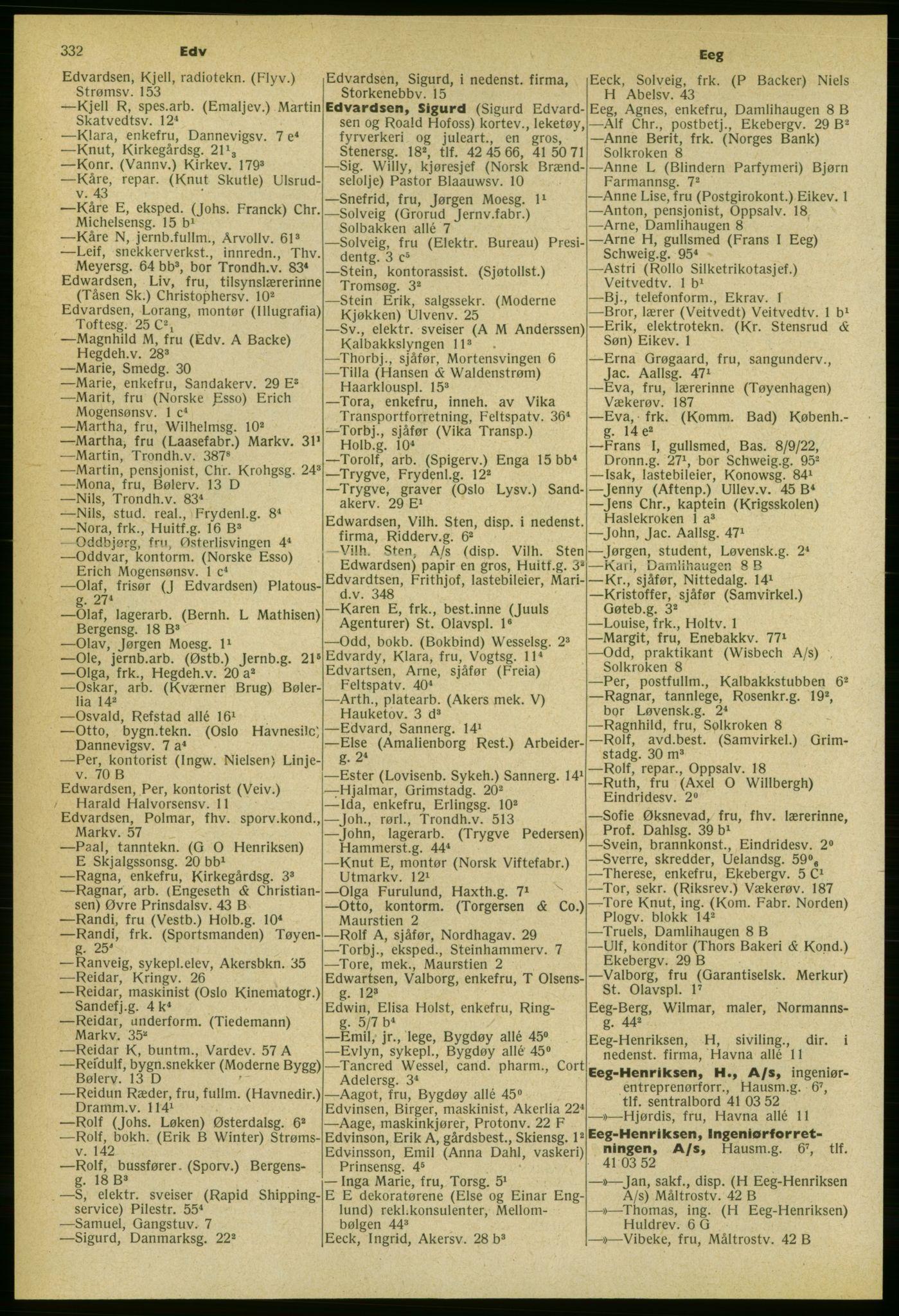 Kristiania/Oslo adressebok, PUBL/-, 1959-1960, s. 332