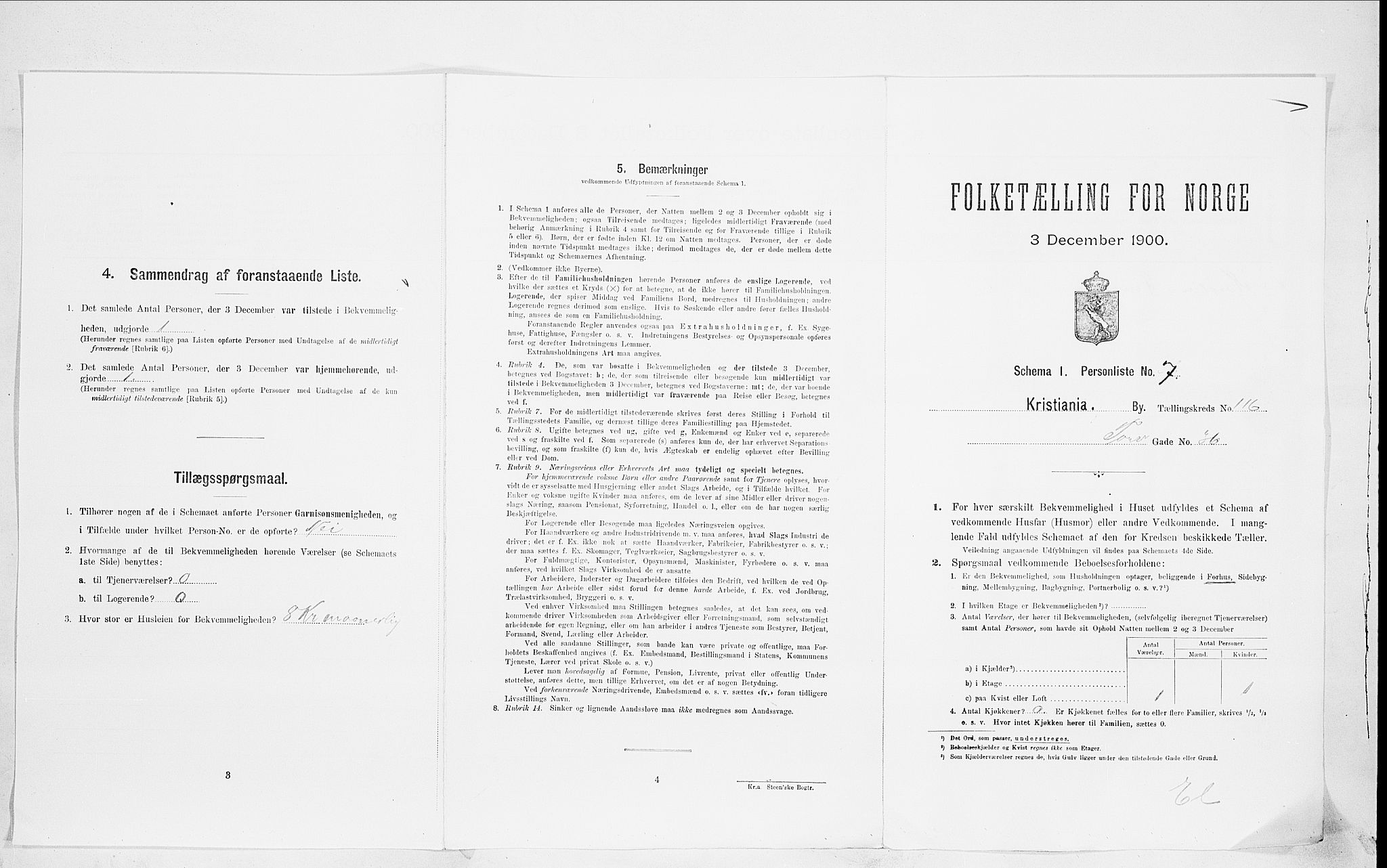 SAO, Folketelling 1900 for 0301 Kristiania kjøpstad, 1900, s. 103309