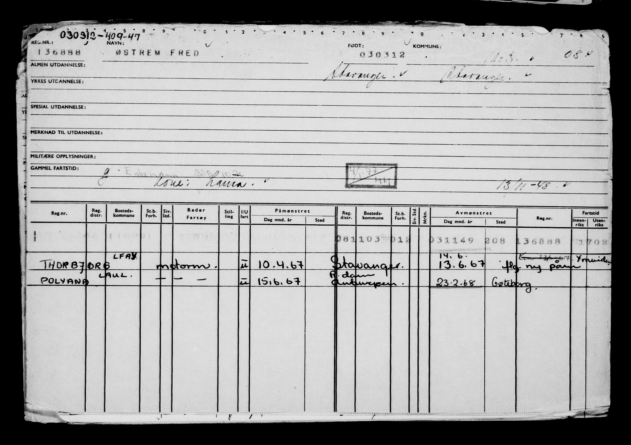 Direktoratet for sjømenn, AV/RA-S-3545/G/Gb/L0103: Hovedkort, 1912, s. 55