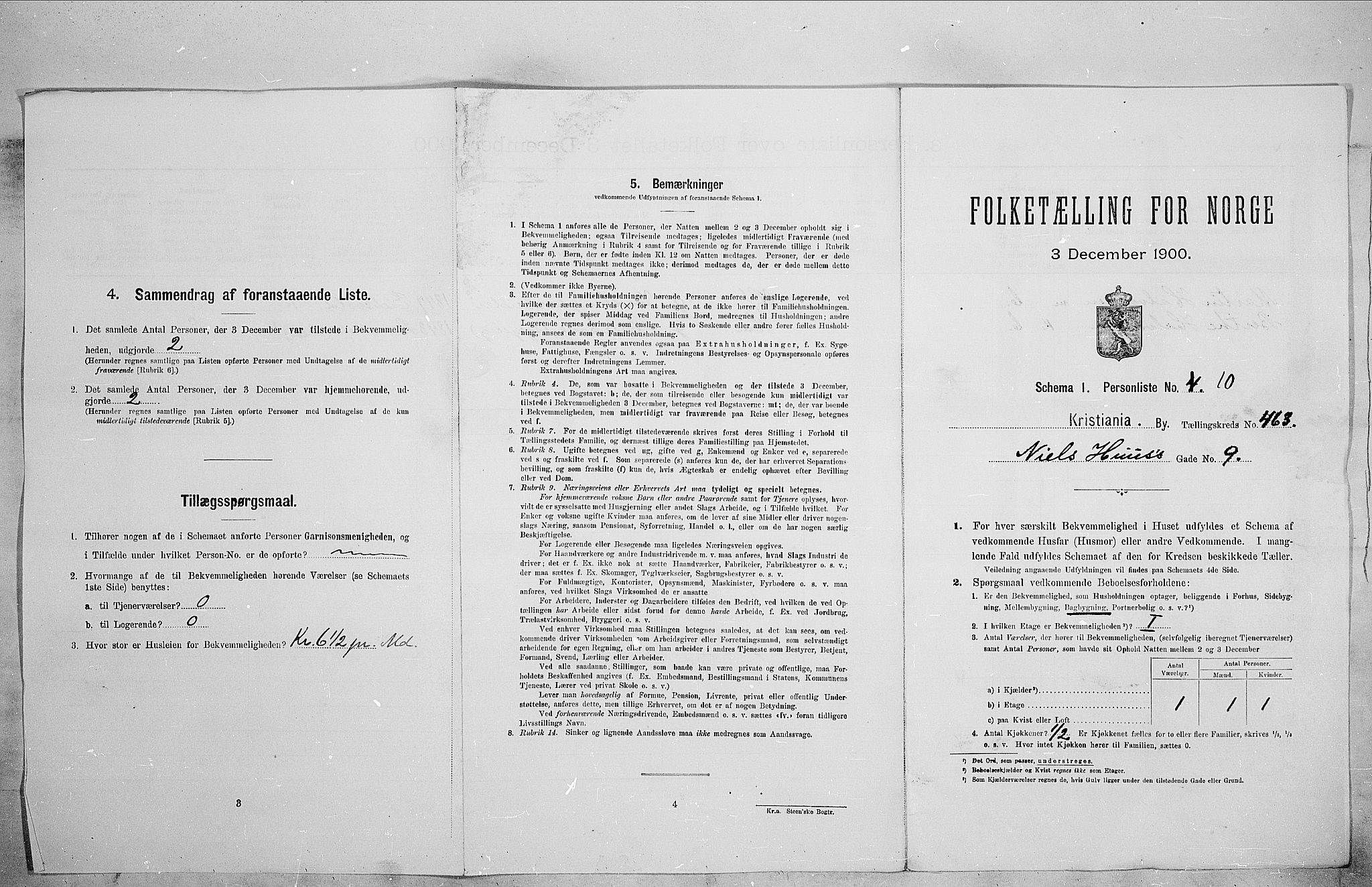 SAO, Folketelling 1900 for 0301 Kristiania kjøpstad, 1900, s. 63481