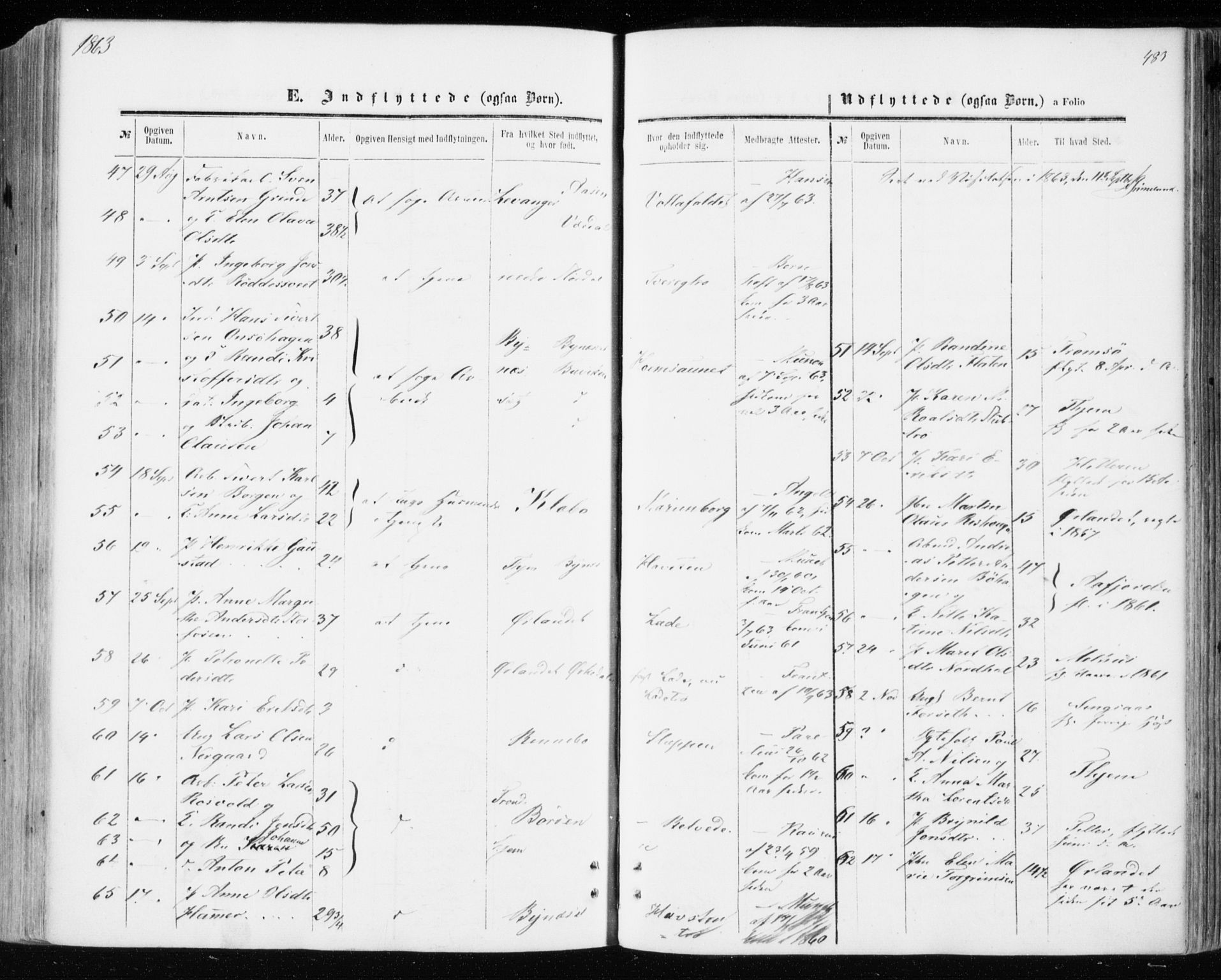 Ministerialprotokoller, klokkerbøker og fødselsregistre - Sør-Trøndelag, SAT/A-1456/606/L0292: Ministerialbok nr. 606A07, 1856-1865, s. 483