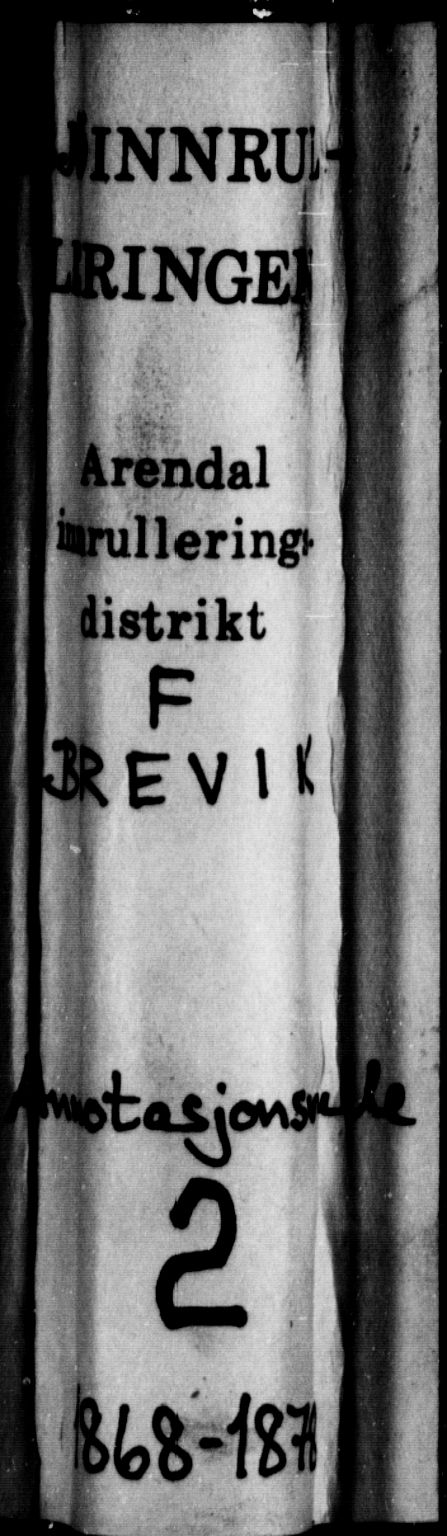 Brevik innrulleringskontor, SAKO/A-833/F/Fa/L0002: Annotasjonsrulle, 1868-1878, s. 1