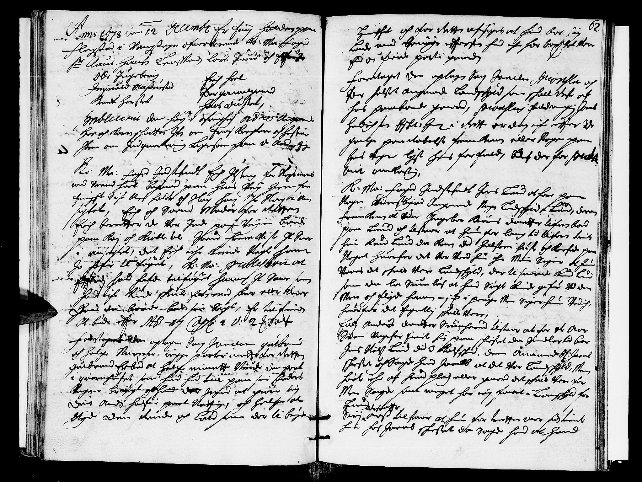 Hedemarken sorenskriveri, SAH/TING-034/G/Gb/L0014: Tingbok, 1678, s. 61b-62a