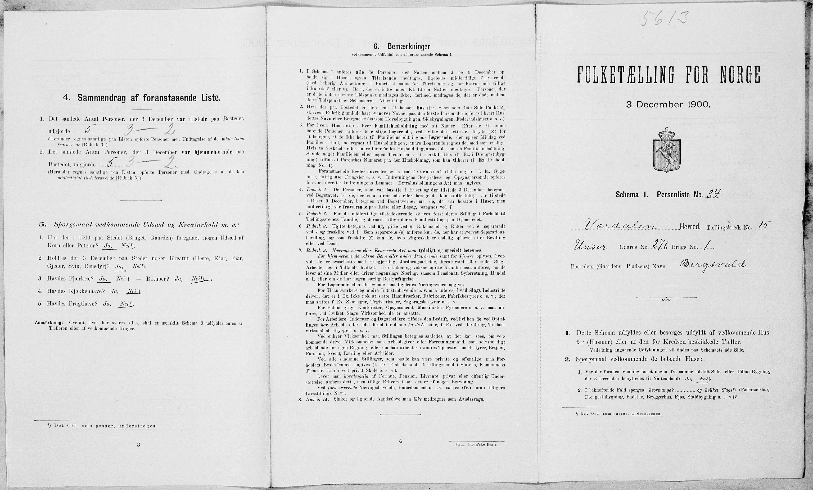 SAT, Folketelling 1900 for 1721 Verdal herred, 1900, s. 1947