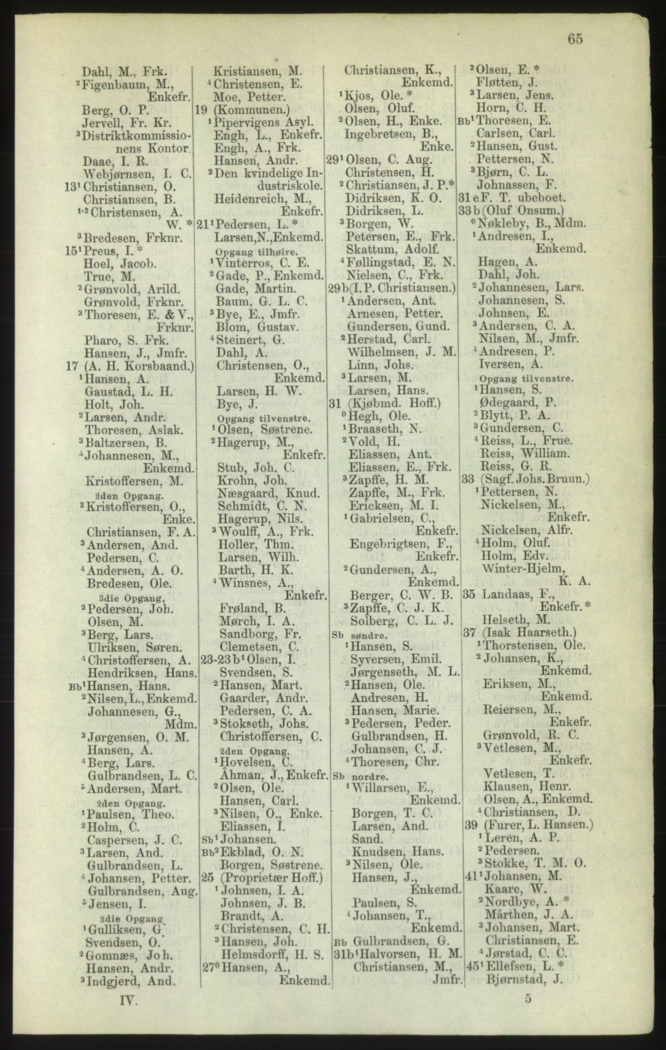 Kristiania/Oslo adressebok, PUBL/-, 1882, s. 65