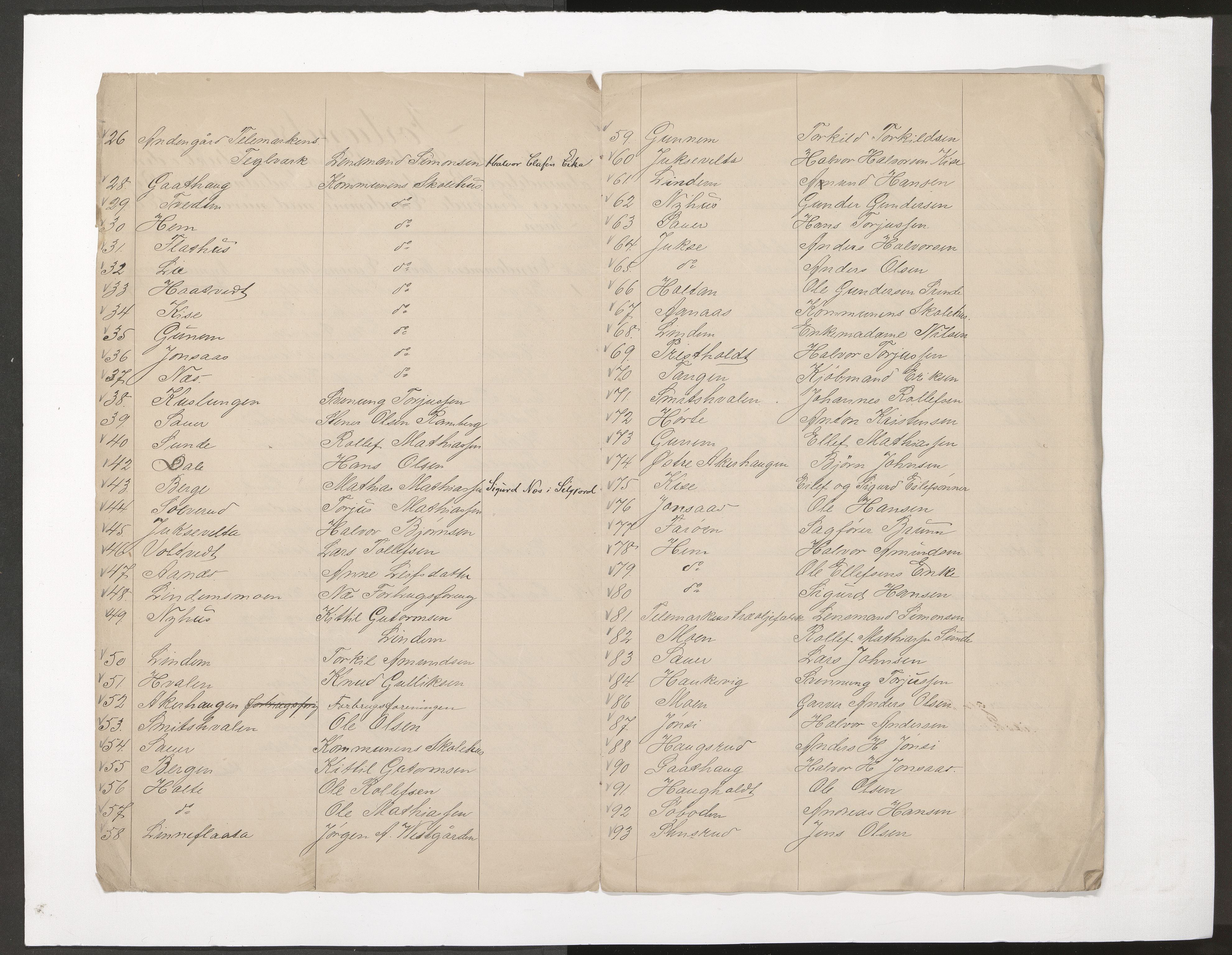 Sauherad lensmannskontor, AV/SAKO-A-571/Y/Yb/Yba/L0001: Branntakstprotokoll, 1846-1888