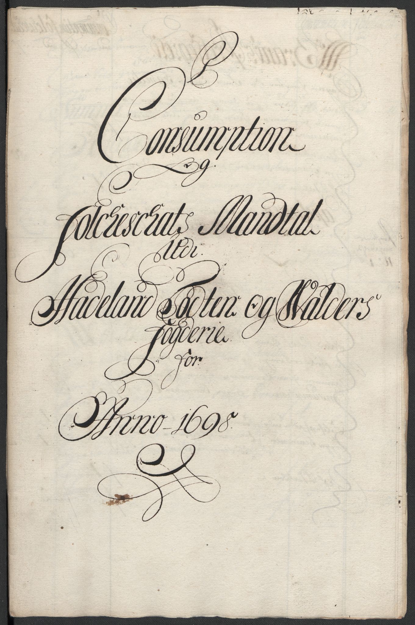 Rentekammeret inntil 1814, Reviderte regnskaper, Fogderegnskap, RA/EA-4092/R18/L1296: Fogderegnskap Hadeland, Toten og Valdres, 1698, s. 163