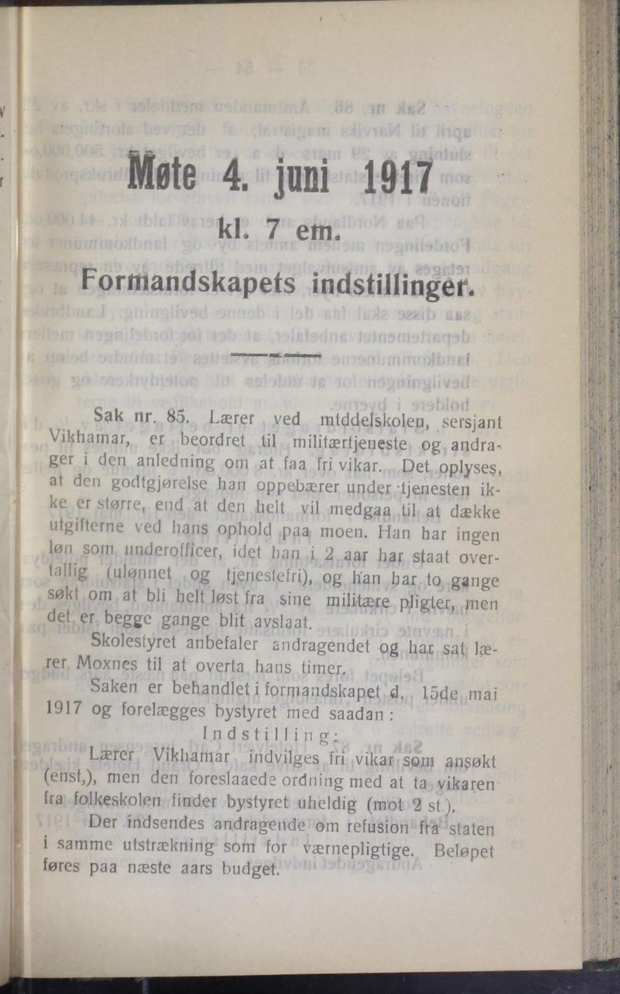 Narvik kommune. Formannskap , AIN/K-18050.150/A/Ab/L0007: Møtebok, 1917