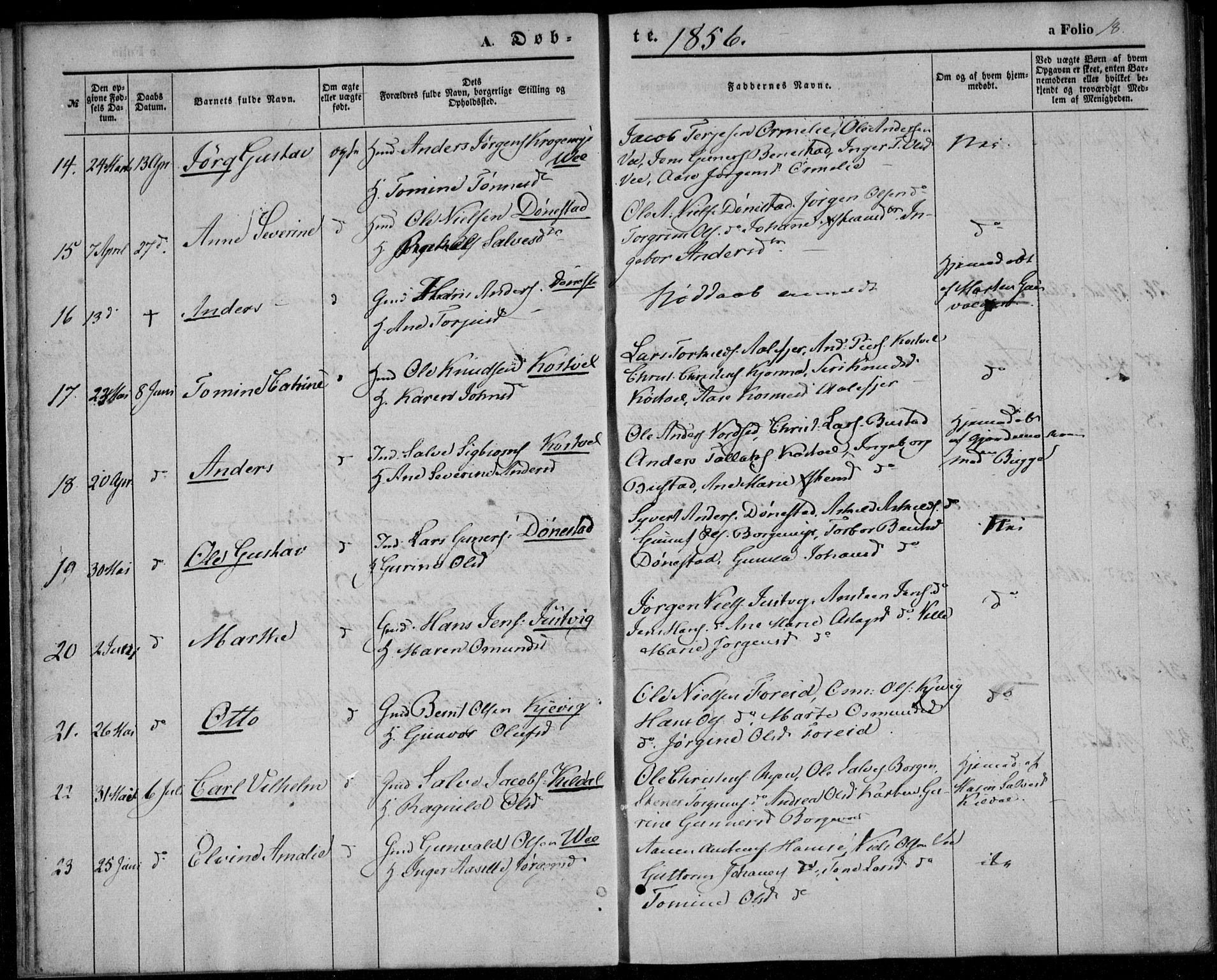 Tveit sokneprestkontor, AV/SAK-1111-0043/F/Fa/L0005: Ministerialbok nr. A 5, 1853-1871, s. 18