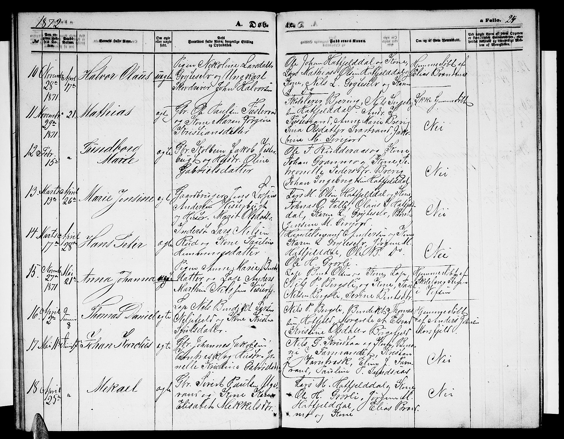 Ministerialprotokoller, klokkerbøker og fødselsregistre - Nordland, AV/SAT-A-1459/823/L0329: Klokkerbok nr. 823C01, 1865-1878, s. 24