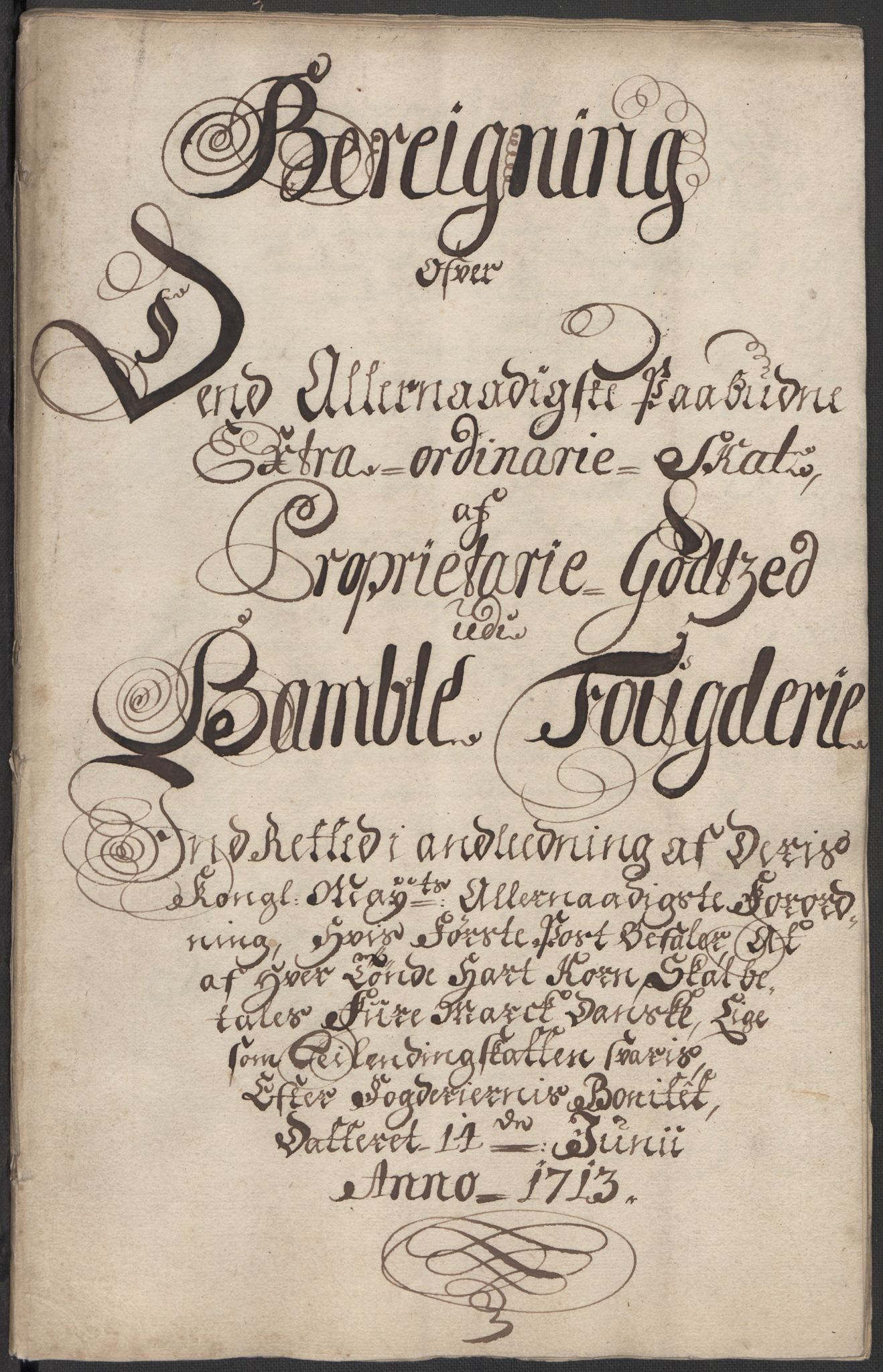 Rentekammeret inntil 1814, Reviderte regnskaper, Fogderegnskap, AV/RA-EA-4092/R36/L2124: Fogderegnskap Øvre og Nedre Telemark og Bamble, 1713, s. 236