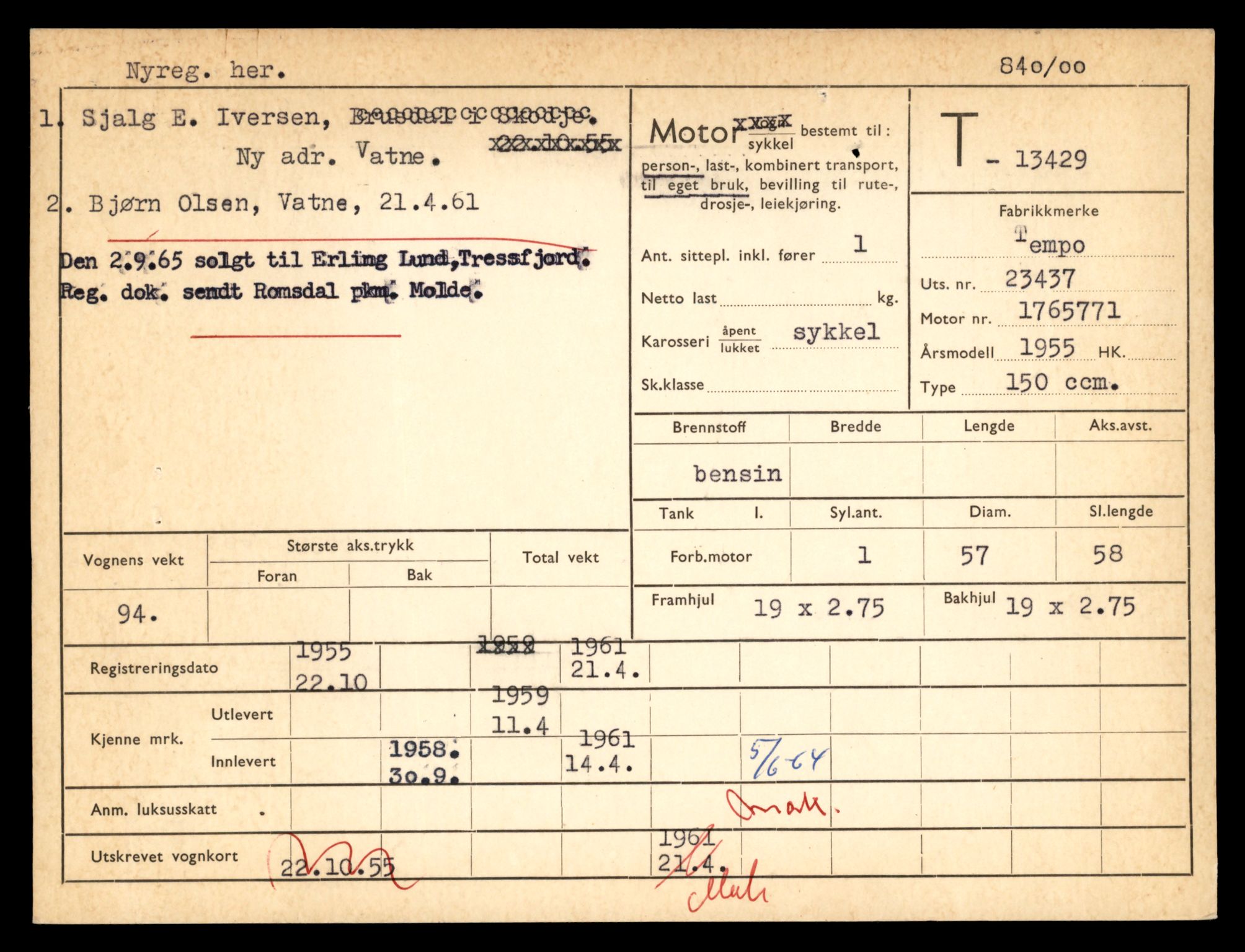 Møre og Romsdal vegkontor - Ålesund trafikkstasjon, AV/SAT-A-4099/F/Fe/L0039: Registreringskort for kjøretøy T 13361 - T 13530, 1927-1998, s. 1167