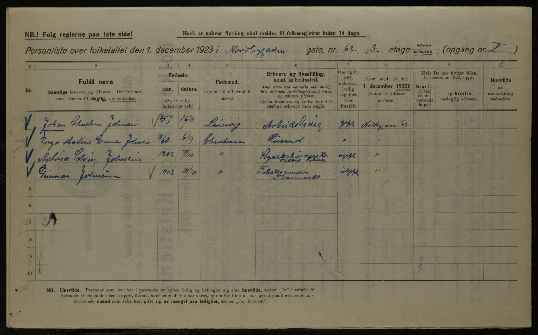 OBA, Kommunal folketelling 1.12.1923 for Kristiania, 1923, s. 79351