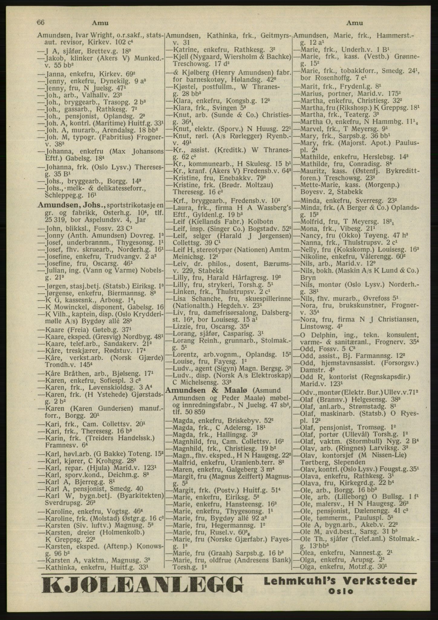 Kristiania/Oslo adressebok, PUBL/-, 1945, s. 62