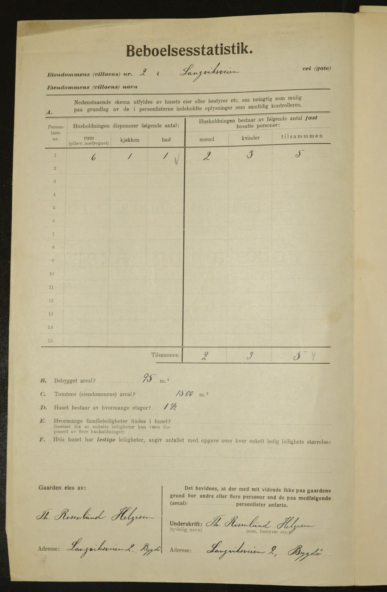 , Kommunal folketelling 1.12.1923 for Aker, 1923, s. 3352